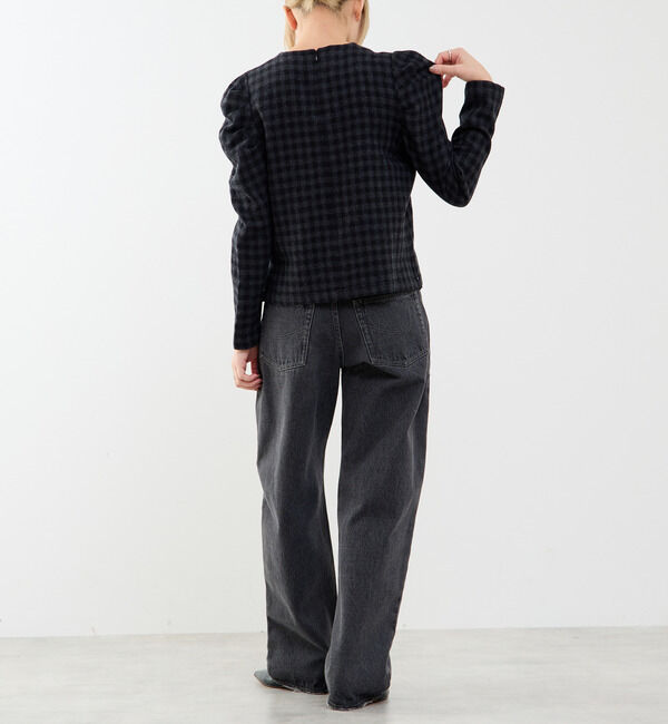 A_「【A_/エース】ウールチェックブラウス」|シャツ・ブラウス|