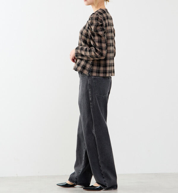 A_「【A_/エース】ウールチェックブラウス」|シャツ・ブラウス|