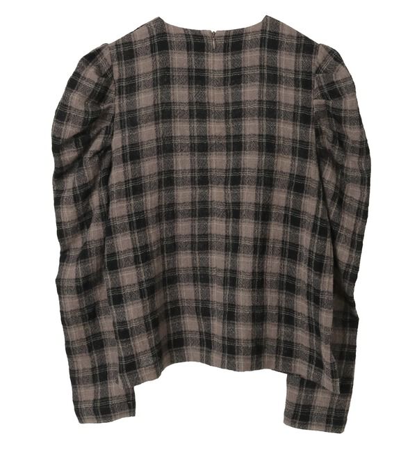 A_「【A_/エース】ウールチェックブラウス」|シャツ・ブラウス|