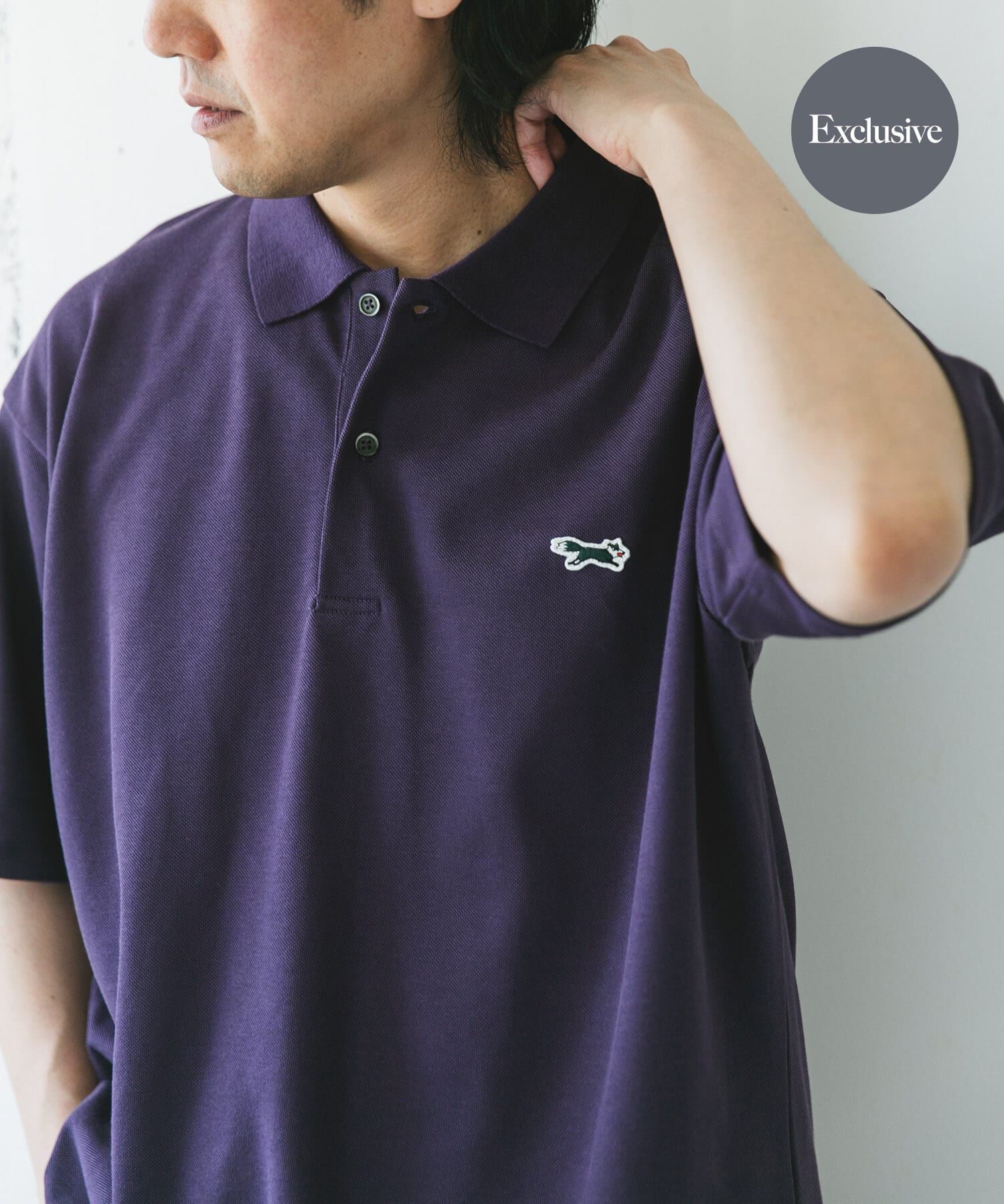 URBAN RESEARCH DOORS「『XLサイズ/WEB限定』『別注』PENNEYS&times;DOORS　THE FOX 鹿の子 ポロシャツ」|ポロシャツ|パープル