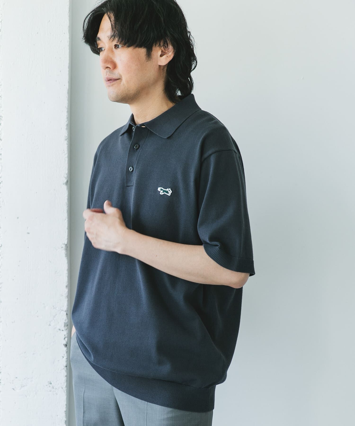 URBAN RESEARCH DOORS「『XLサイズ/WEB限定』『別注』PENNEYS&times;DOORS　THE FOX ハイゲージ ニットポロ」|ポロシャツ|