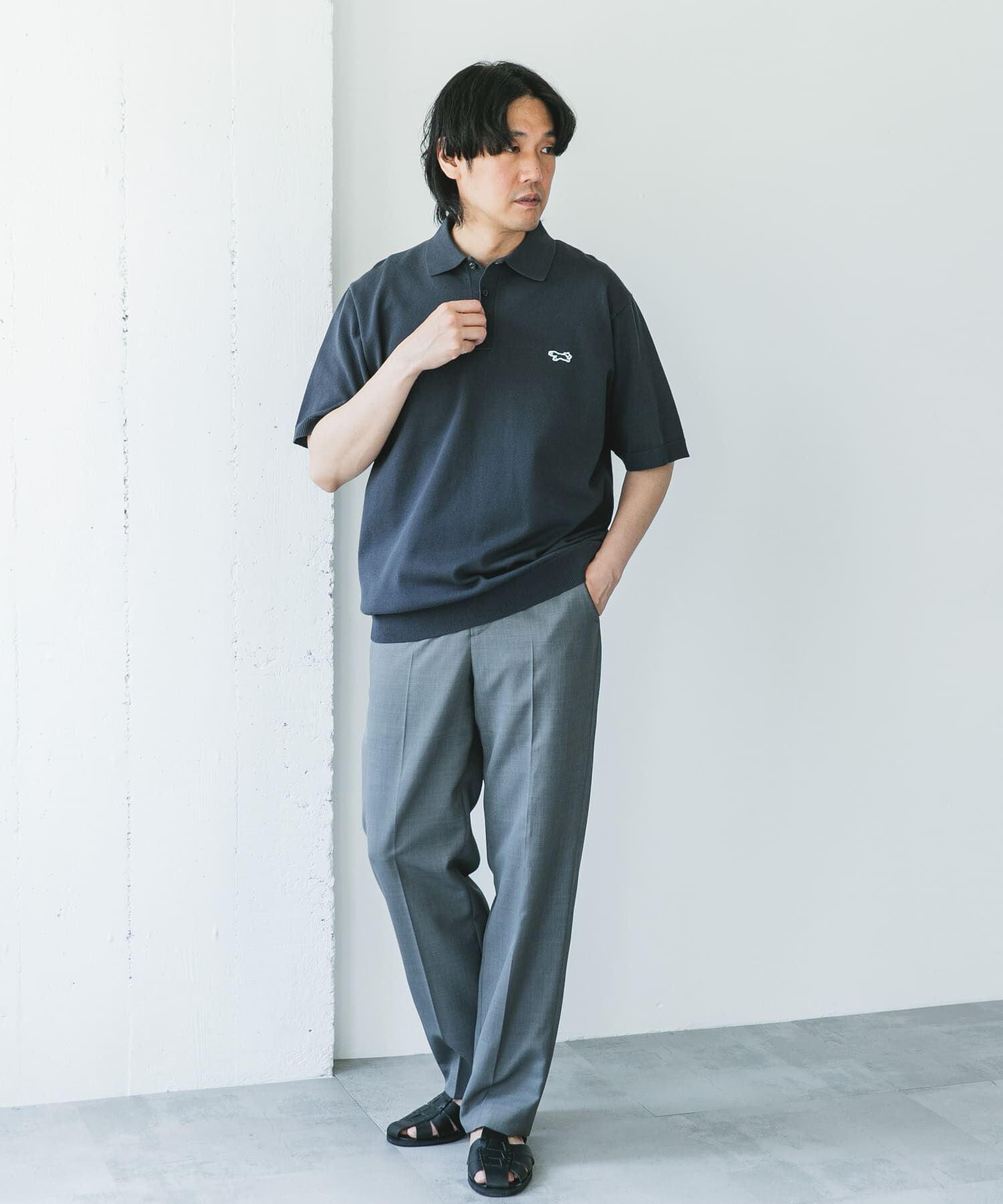 URBAN RESEARCH DOORS「『XLサイズ/WEB限定』『別注』PENNEYS&times;DOORS　THE FOX ハイゲージ ニットポロ」|ポロシャツ|