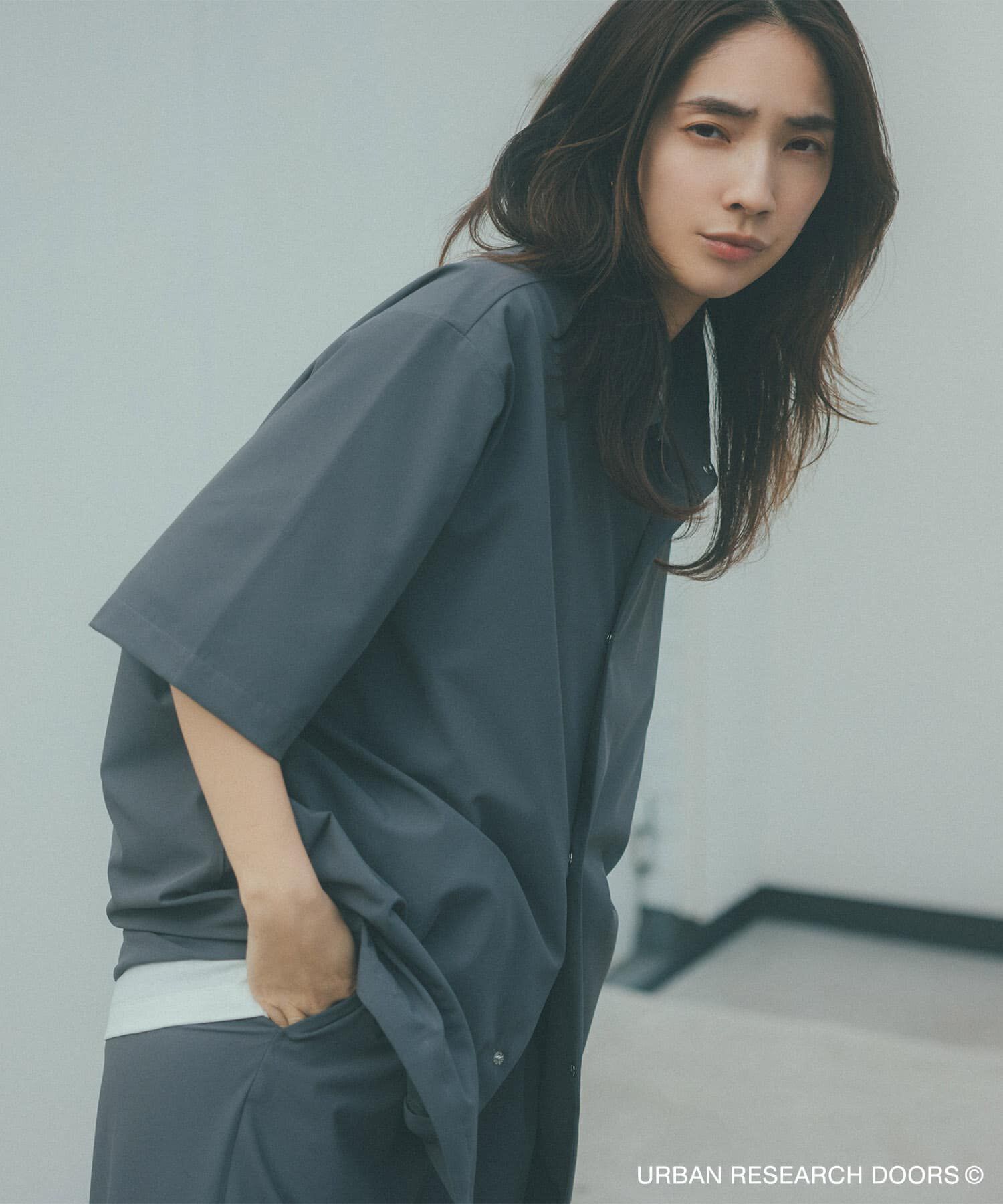 URBAN RESEARCH DOORS「『仁村紗和さん着用』『UR TECH』サマシェア シャツカーディガン」|シャツ・ブラウス|