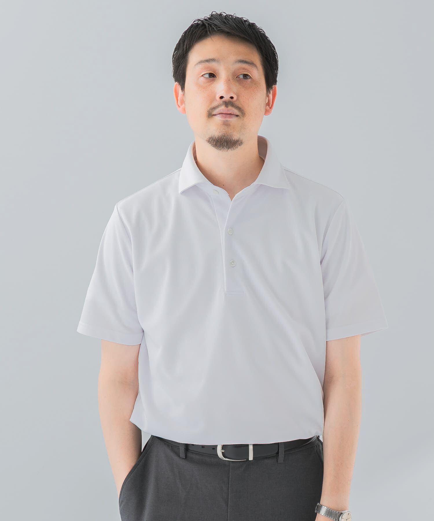 URBAN RESEARCH DOORS「『イージーケア/速乾性』LIFE STYLE TAILOR　トリコット半袖プルオーバー」|シャツ・ブラウス|