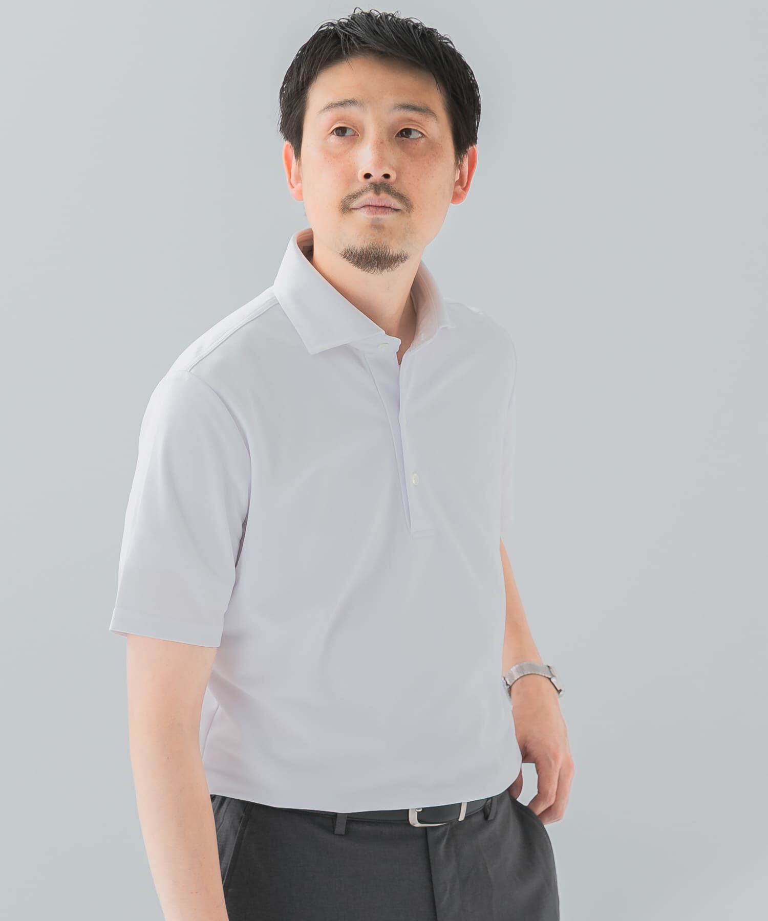 URBAN RESEARCH DOORS「『イージーケア/速乾性』LIFE STYLE TAILOR　トリコット半袖プルオーバー」|シャツ・ブラウス|