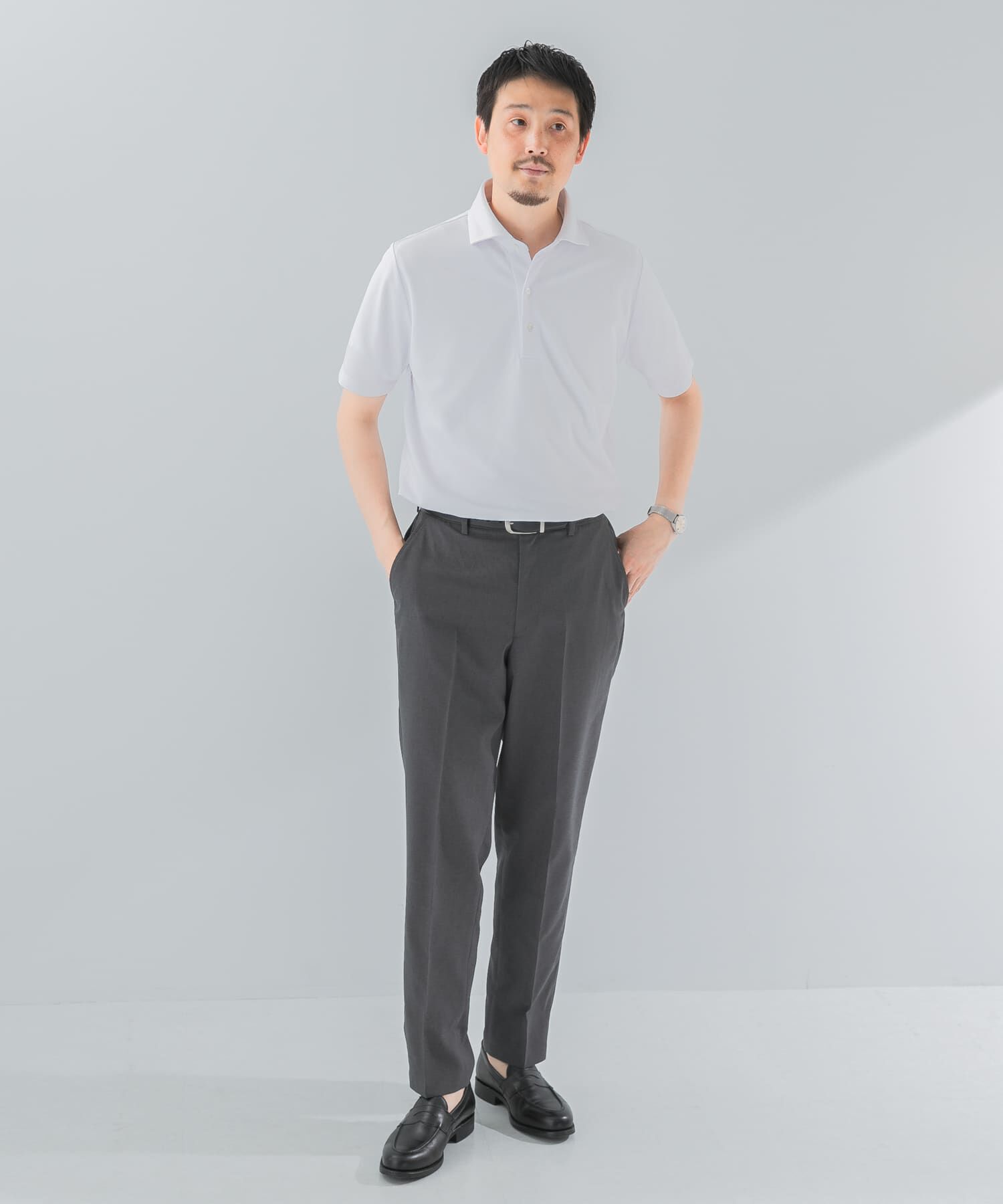 URBAN RESEARCH DOORS「『イージーケア/速乾性』LIFE STYLE TAILOR　トリコット半袖プルオーバー」|シャツ・ブラウス|