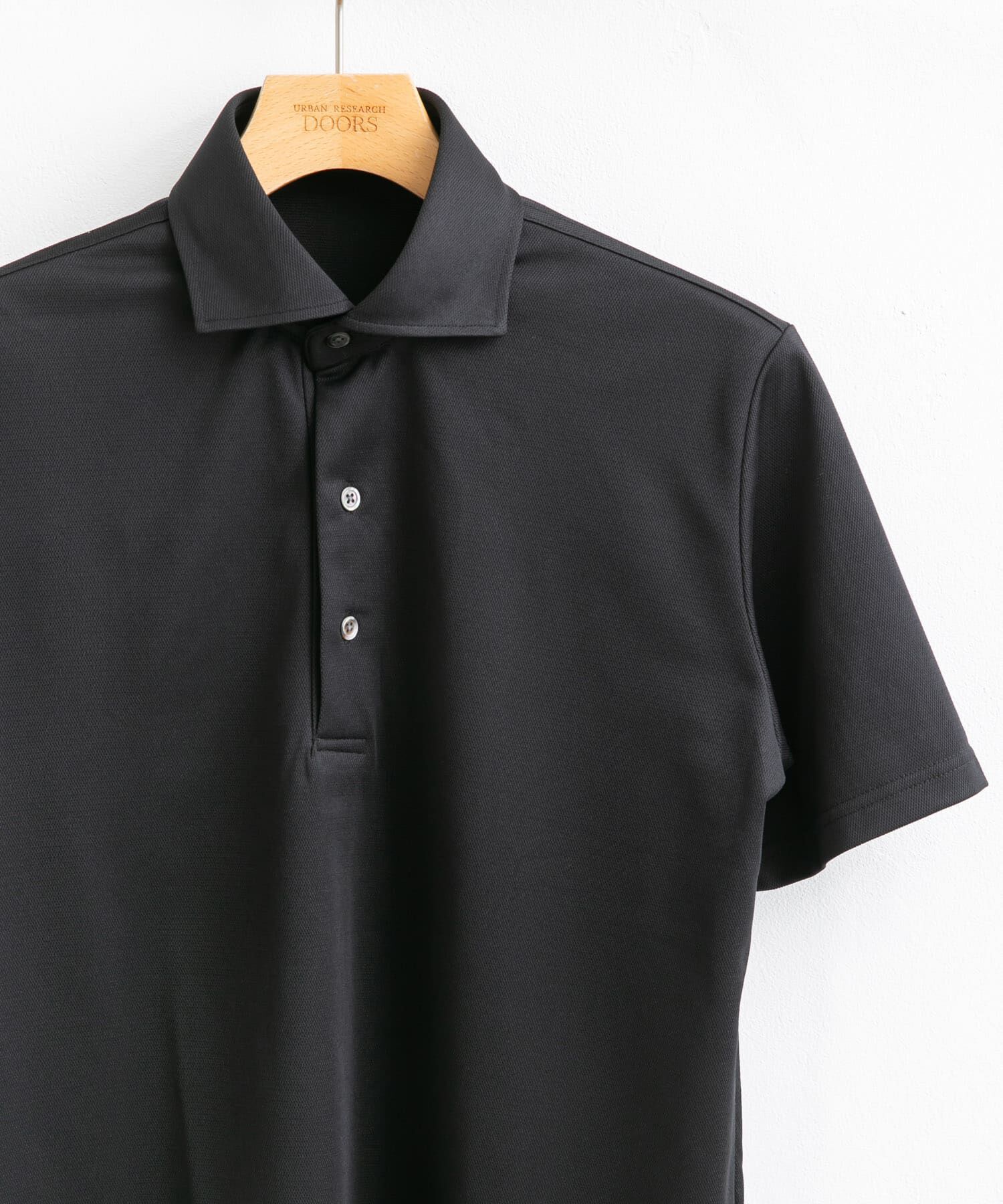 URBAN RESEARCH DOORS「『イージーケア/速乾性』LIFE STYLE TAILOR　トリコット半袖プルオーバー」|シャツ・ブラウス|ブラック
