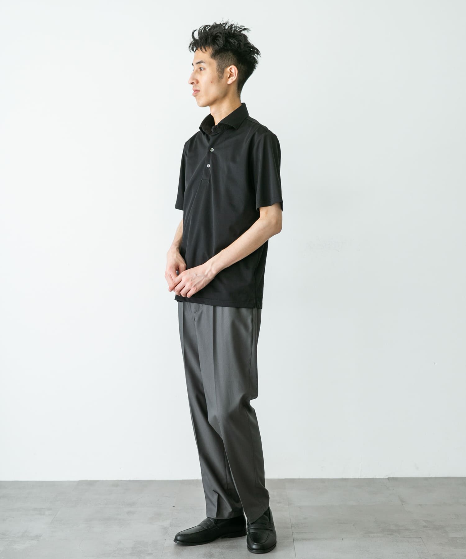 URBAN RESEARCH DOORS「『イージーケア/速乾性』LIFE STYLE TAILOR　トリコット半袖プルオーバー」|シャツ・ブラウス|