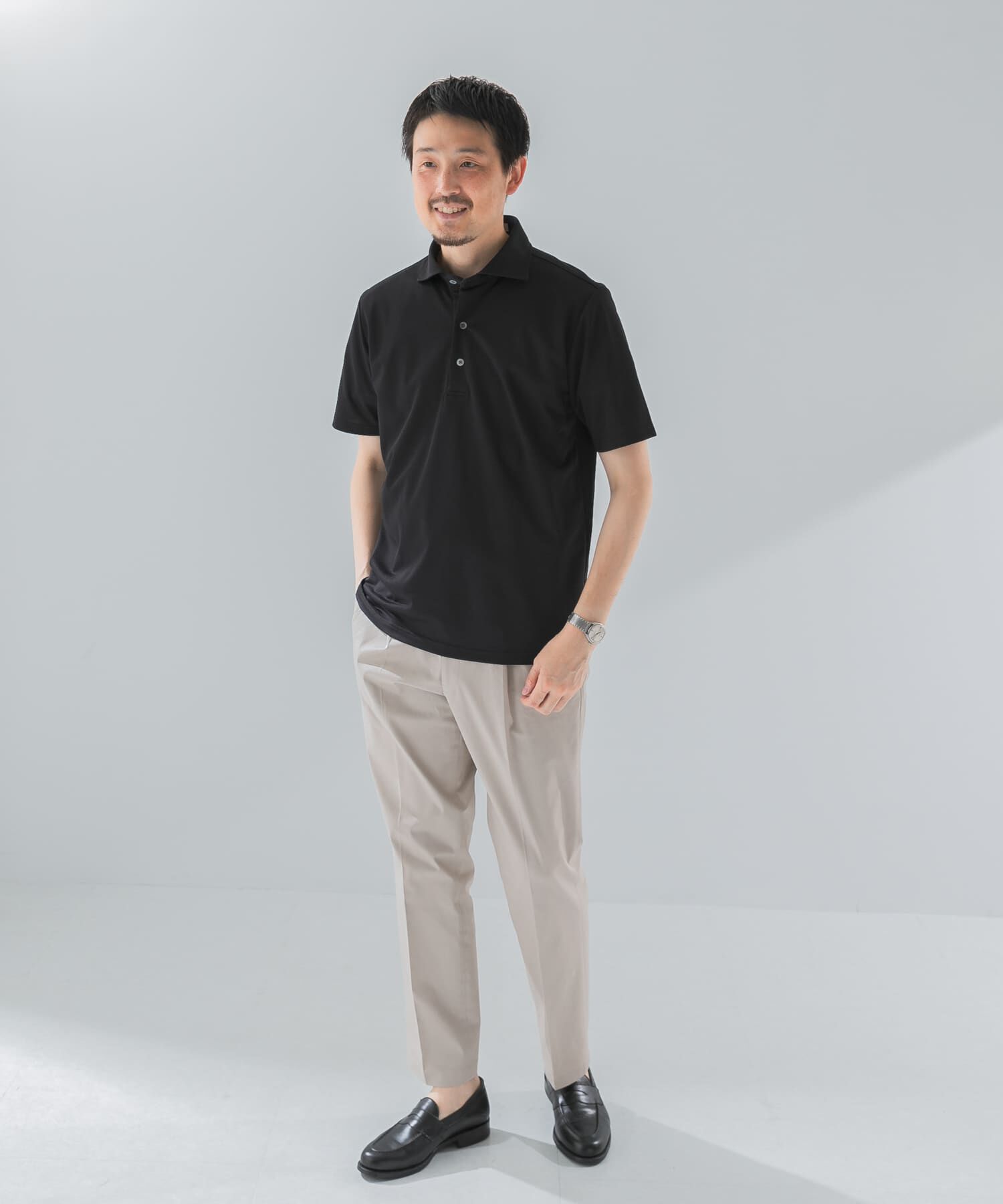 URBAN RESEARCH DOORS「『イージーケア/速乾性』LIFE STYLE TAILOR　トリコット半袖プルオーバー」|シャツ・ブラウス|