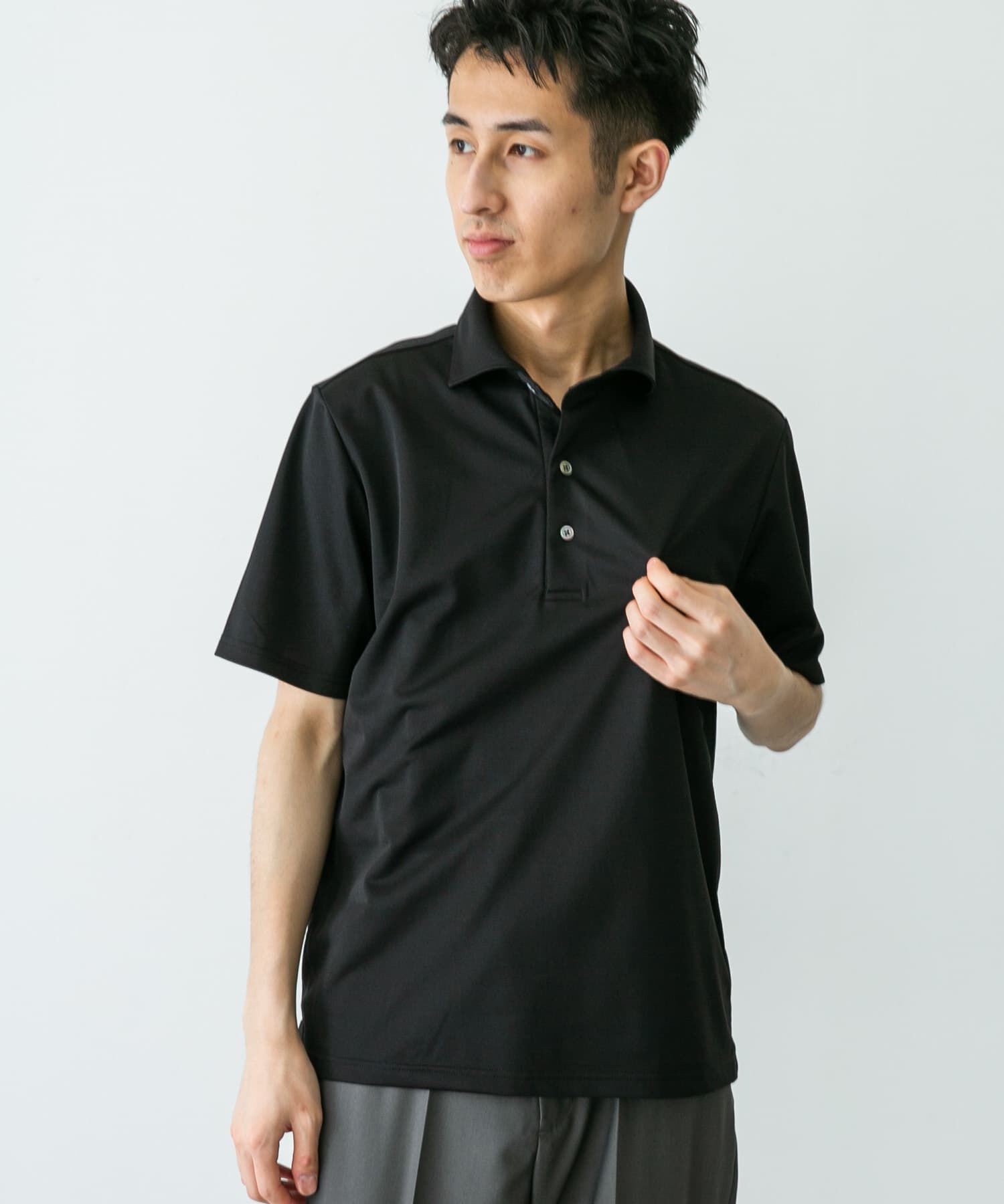 URBAN RESEARCH DOORS「『イージーケア/速乾性』LIFE STYLE TAILOR　トリコット半袖プルオーバー」|シャツ・ブラウス|