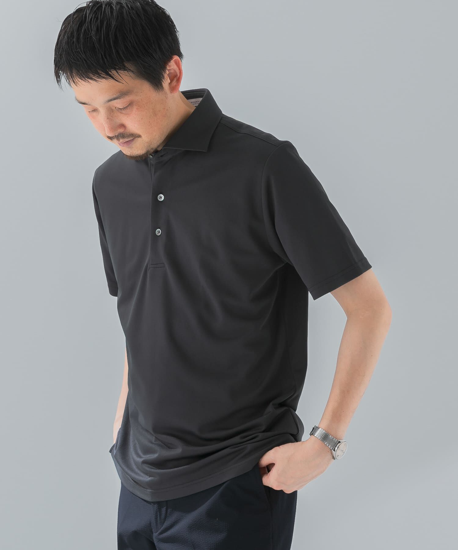 URBAN RESEARCH DOORS「『イージーケア/速乾性』LIFE STYLE TAILOR　トリコット半袖プルオーバー」|シャツ・ブラウス|