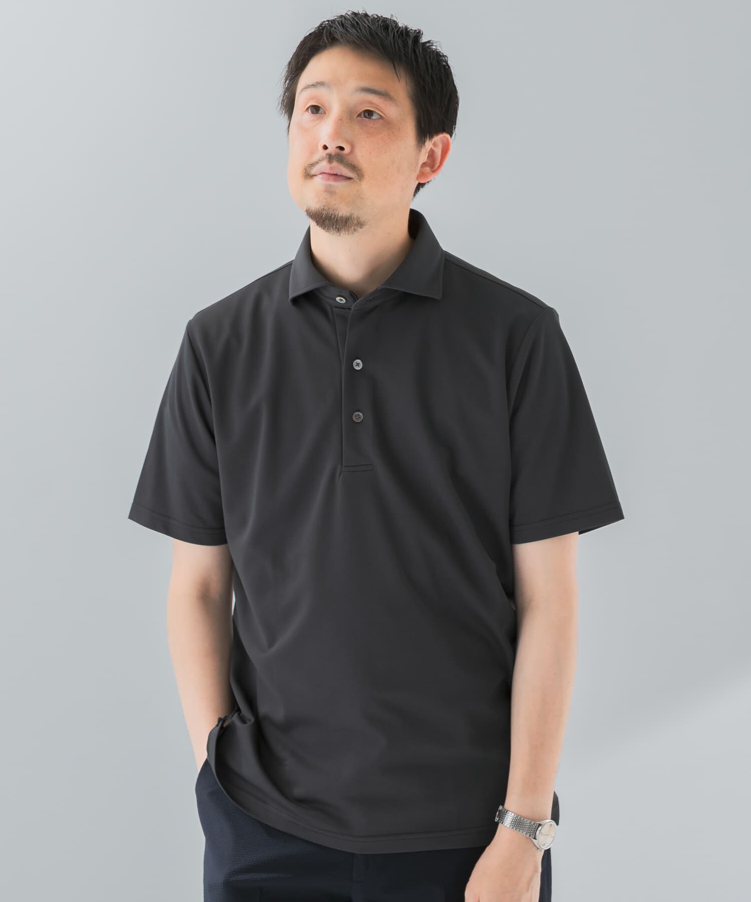 URBAN RESEARCH DOORS「『イージーケア/速乾性』LIFE STYLE TAILOR　トリコット半袖プルオーバー」|シャツ・ブラウス|