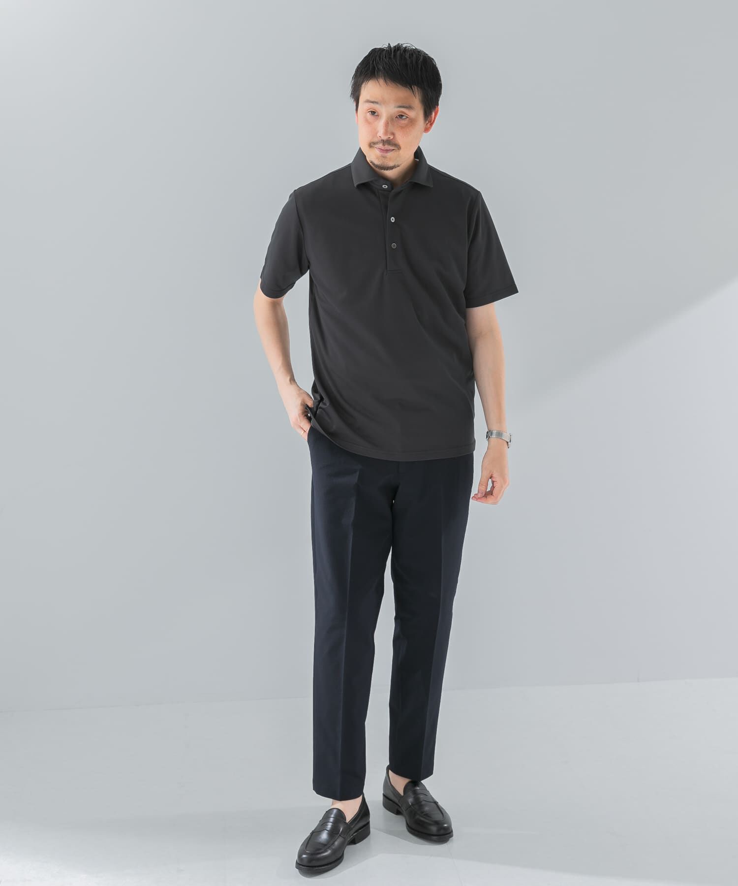 URBAN RESEARCH DOORS「『イージーケア/速乾性』LIFE STYLE TAILOR　トリコット半袖プルオーバー」|シャツ・ブラウス|