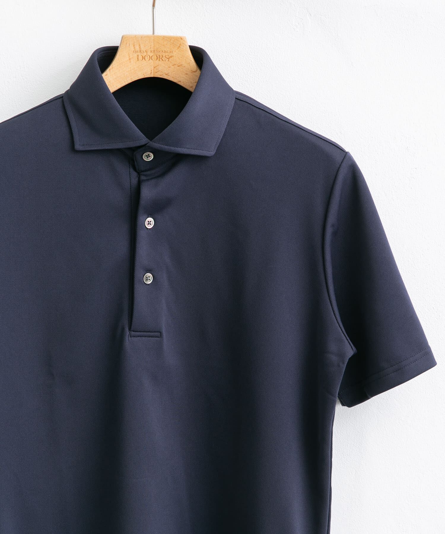 URBAN RESEARCH DOORS「『イージーケア/速乾性』LIFE STYLE TAILOR　トリコット半袖プルオーバー」|シャツ・ブラウス|ネイビー
