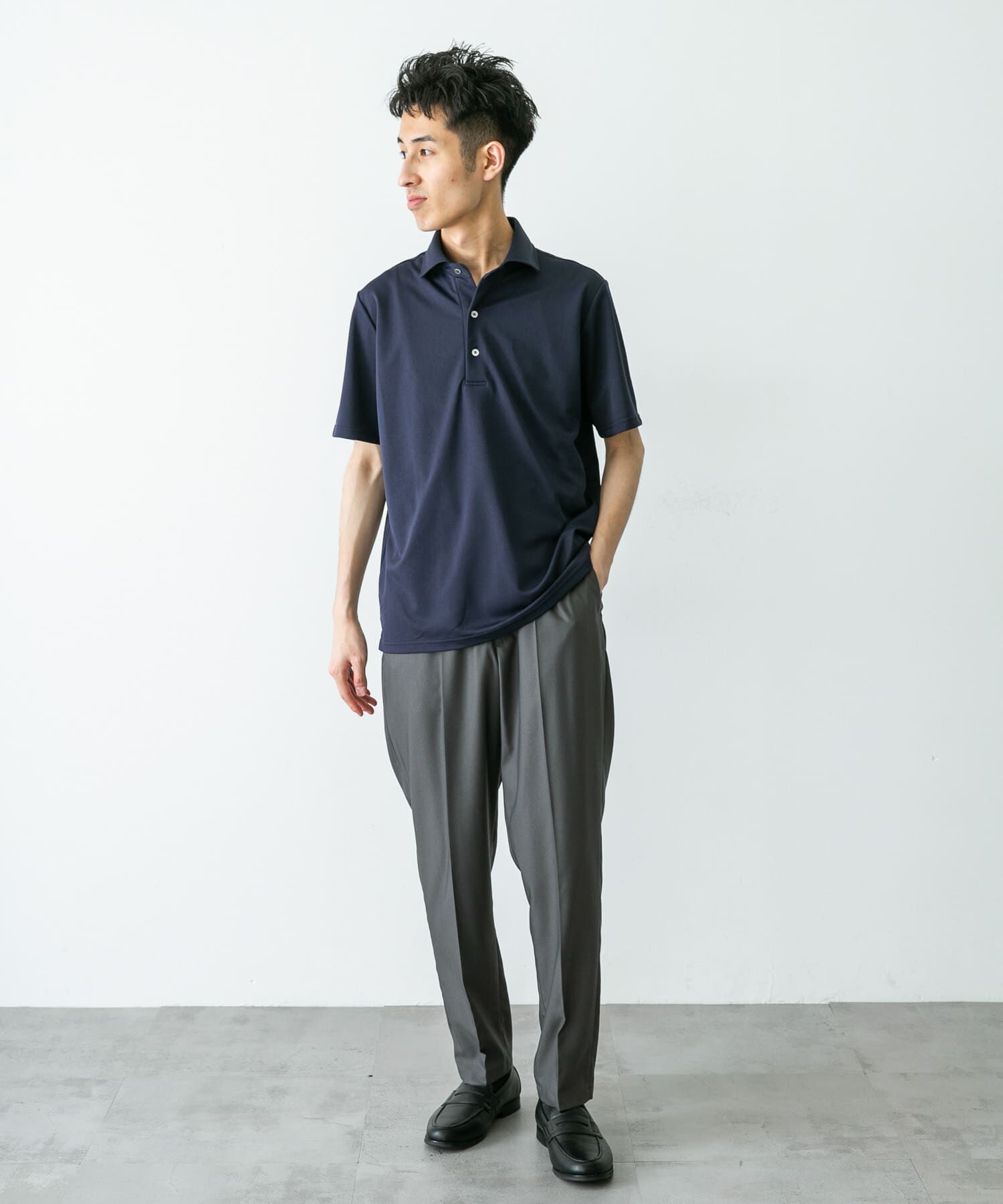 URBAN RESEARCH DOORS「『イージーケア/速乾性』LIFE STYLE TAILOR　トリコット半袖プルオーバー」|シャツ・ブラウス|