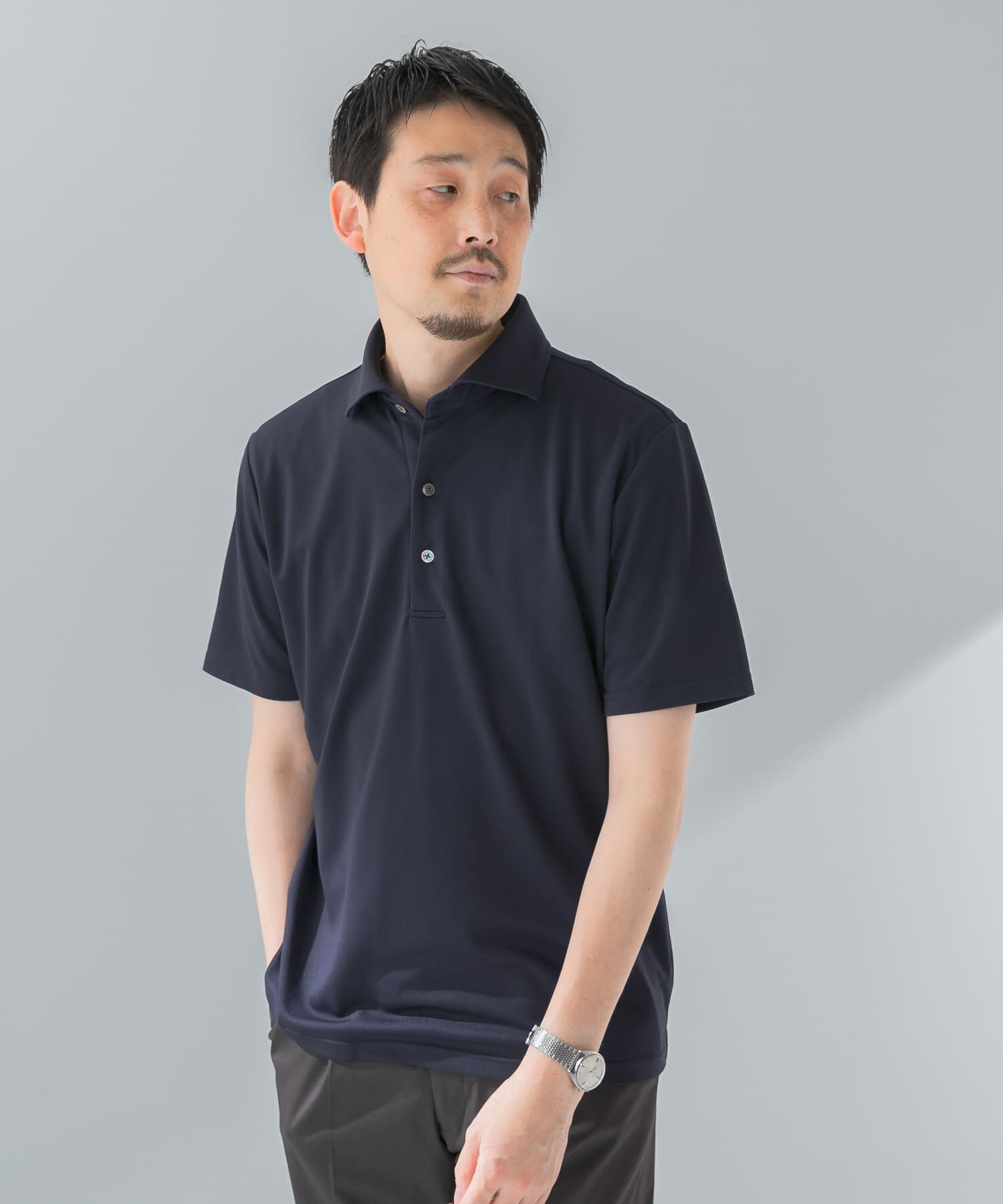 URBAN RESEARCH DOORS「『イージーケア/速乾性』LIFE STYLE TAILOR　トリコット半袖プルオーバー」|シャツ・ブラウス|