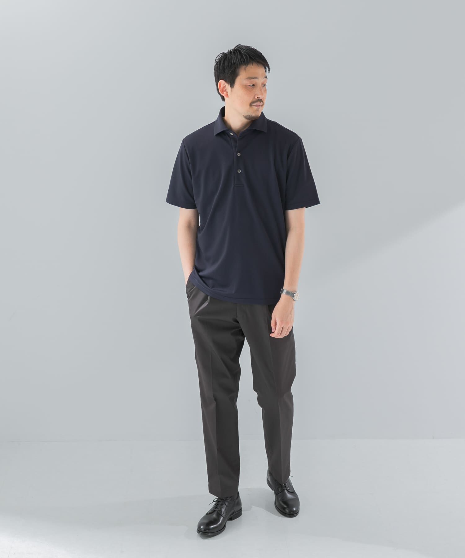 URBAN RESEARCH DOORS「『イージーケア/速乾性』LIFE STYLE TAILOR　トリコット半袖プルオーバー」|シャツ・ブラウス|