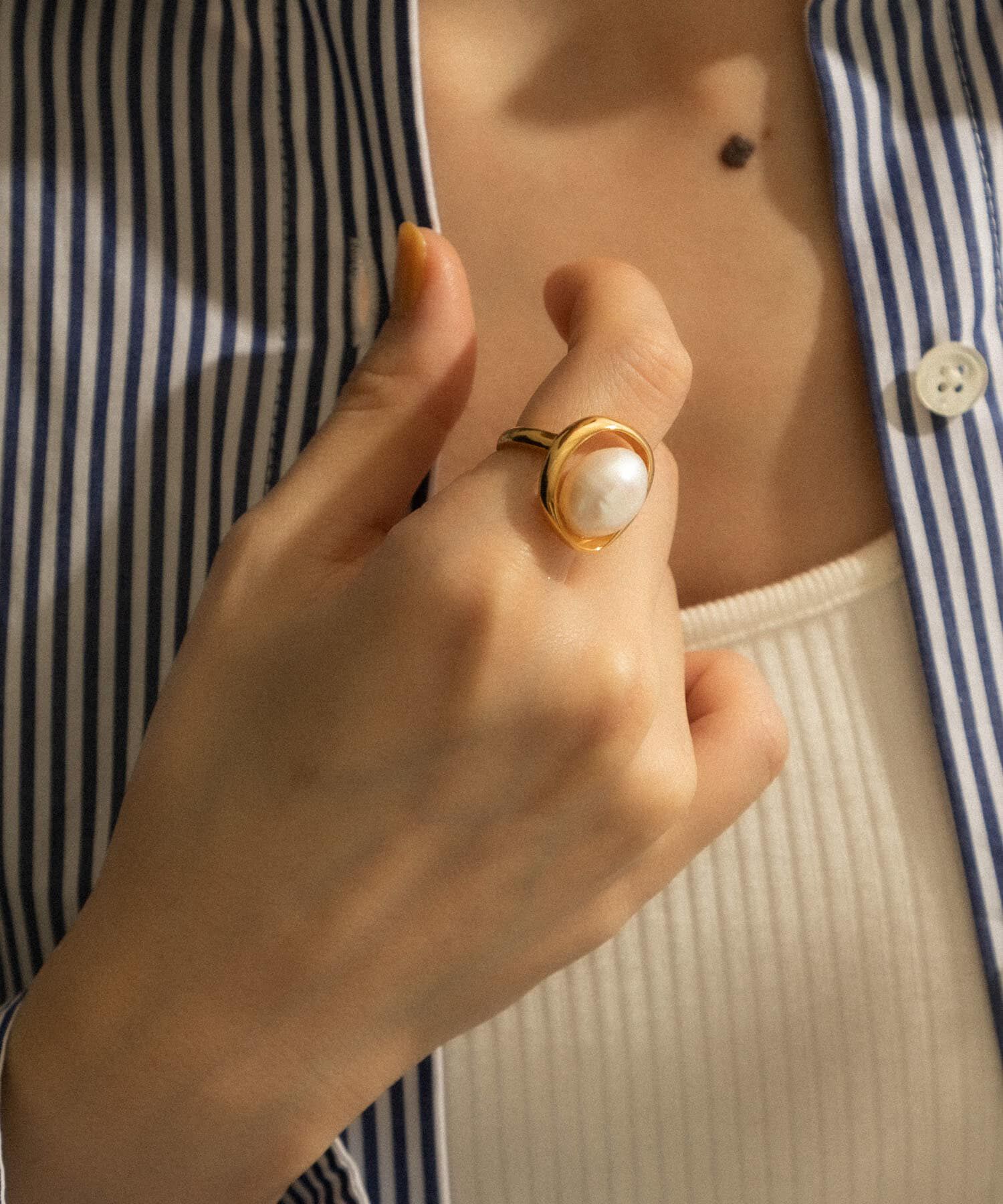 SMELLY「SMELLY so&rsquo;　pearl round ring」|リング|