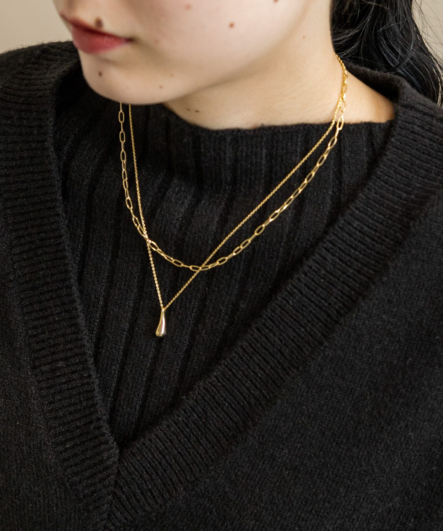 SMELLY「ドロップメタル2レンネックレス」|ネックレス|