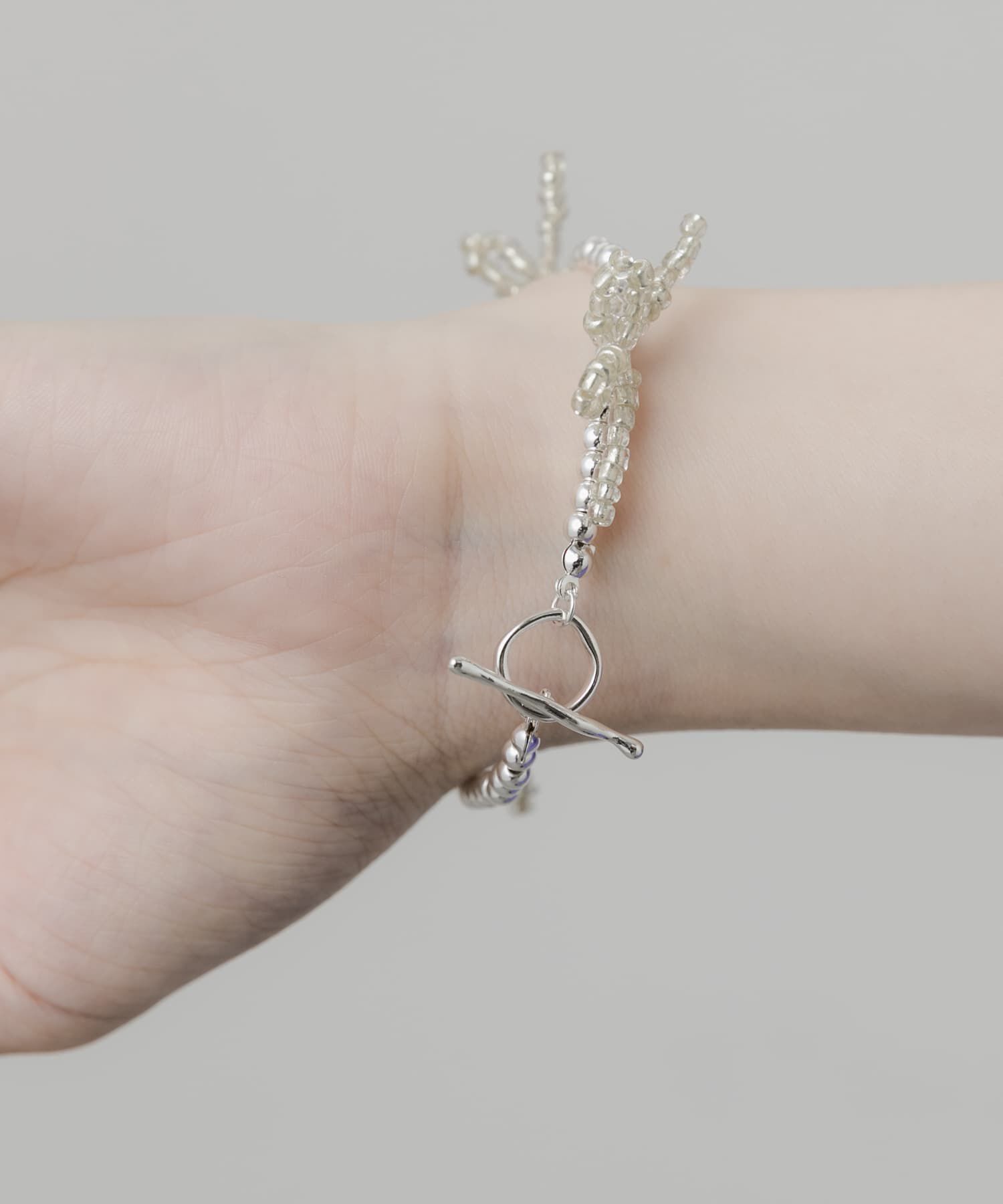 SMELLY「メタルビーズリボンマンテルブレスレット」|ブレスレット・バングル|