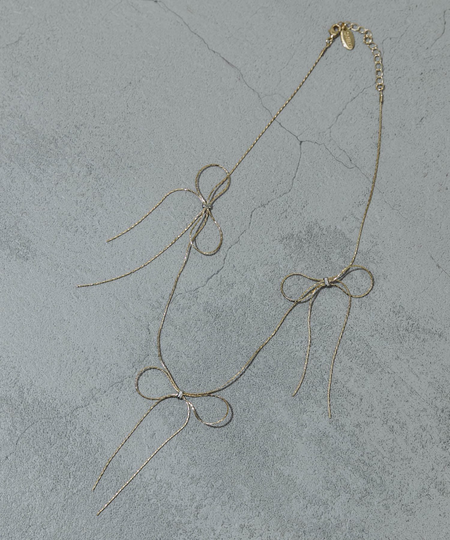 SMELLY「リボンチェーンネックレス」|ネックレス|