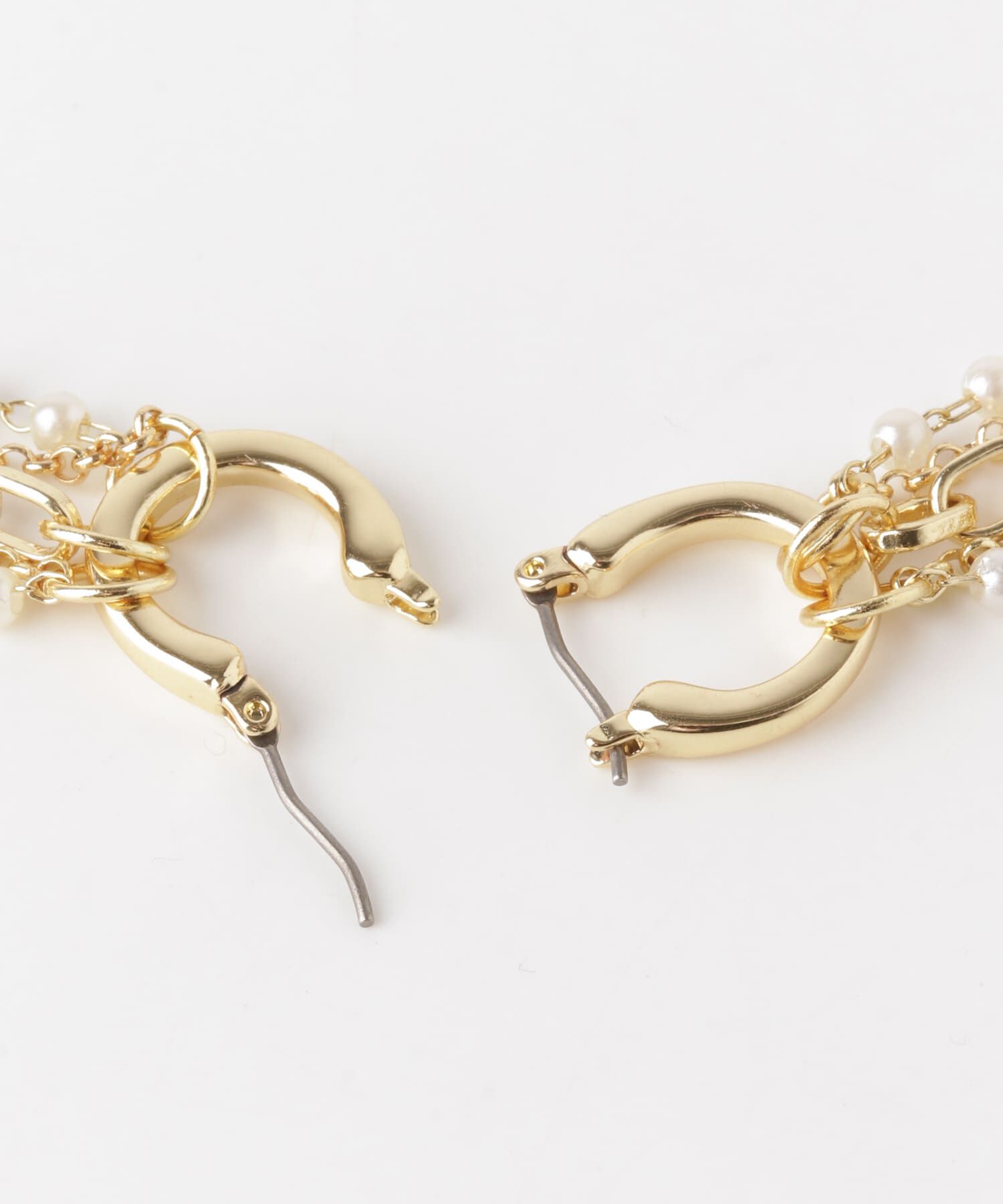 SMELLY「パールチェーンマルチWAYフープピアス」|ピアス|