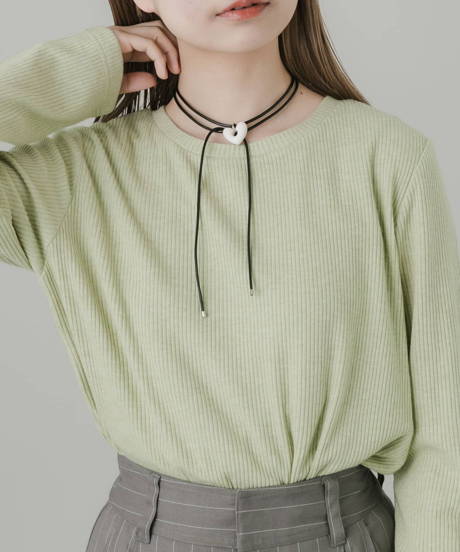 SMELLY「ハートワントップロングコードチョーカー」|ネックレス|