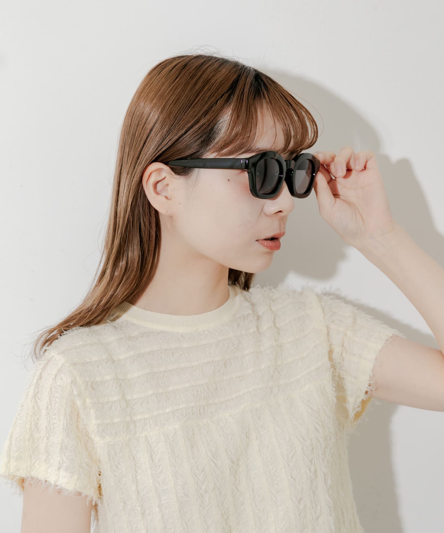 SMELLY「ワイドフレームサングラス」|メガネ|