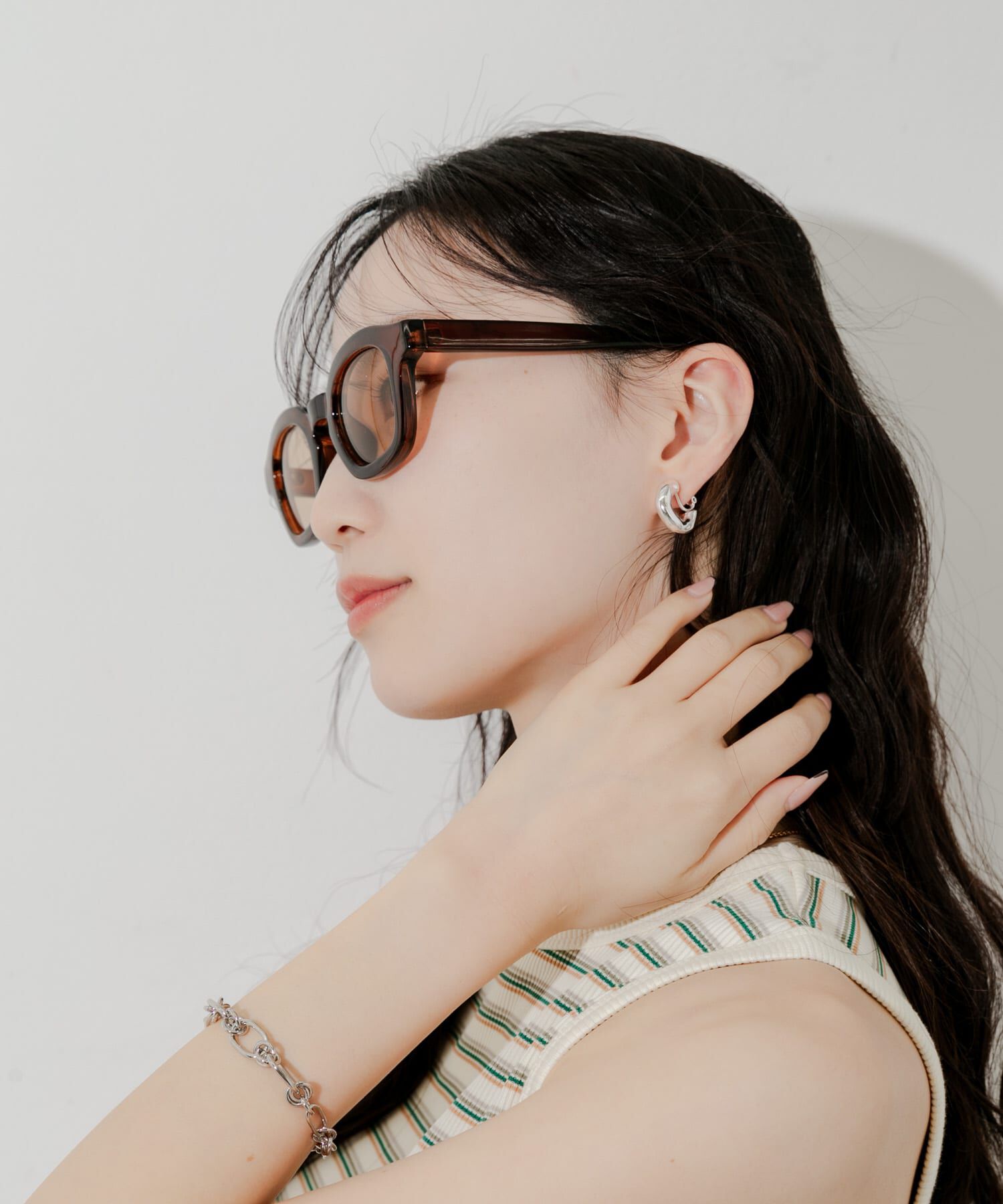 SMELLY「ワイドフレームサングラス」|メガネ|