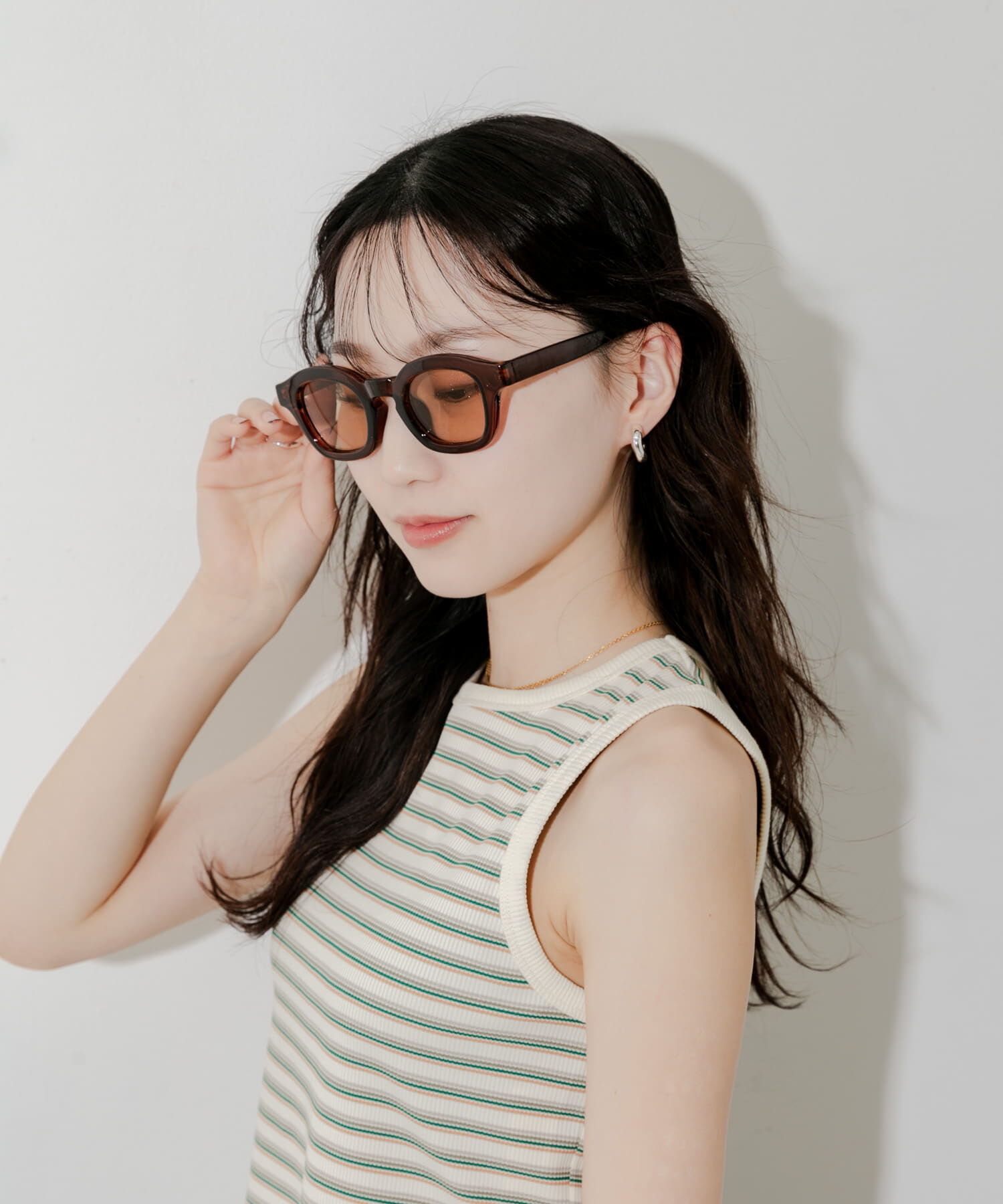 SMELLY「ワイドフレームサングラス」|メガネ|