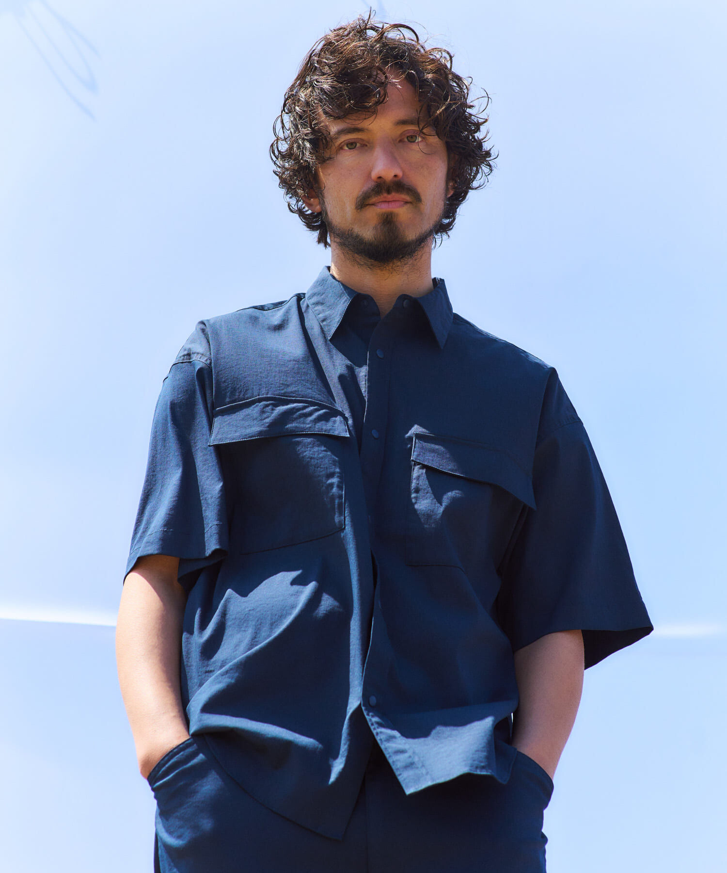 Sonny Label 「OOPSノビイルダブルポケットシャツ」|シャツ・ブラウス|ネイビー