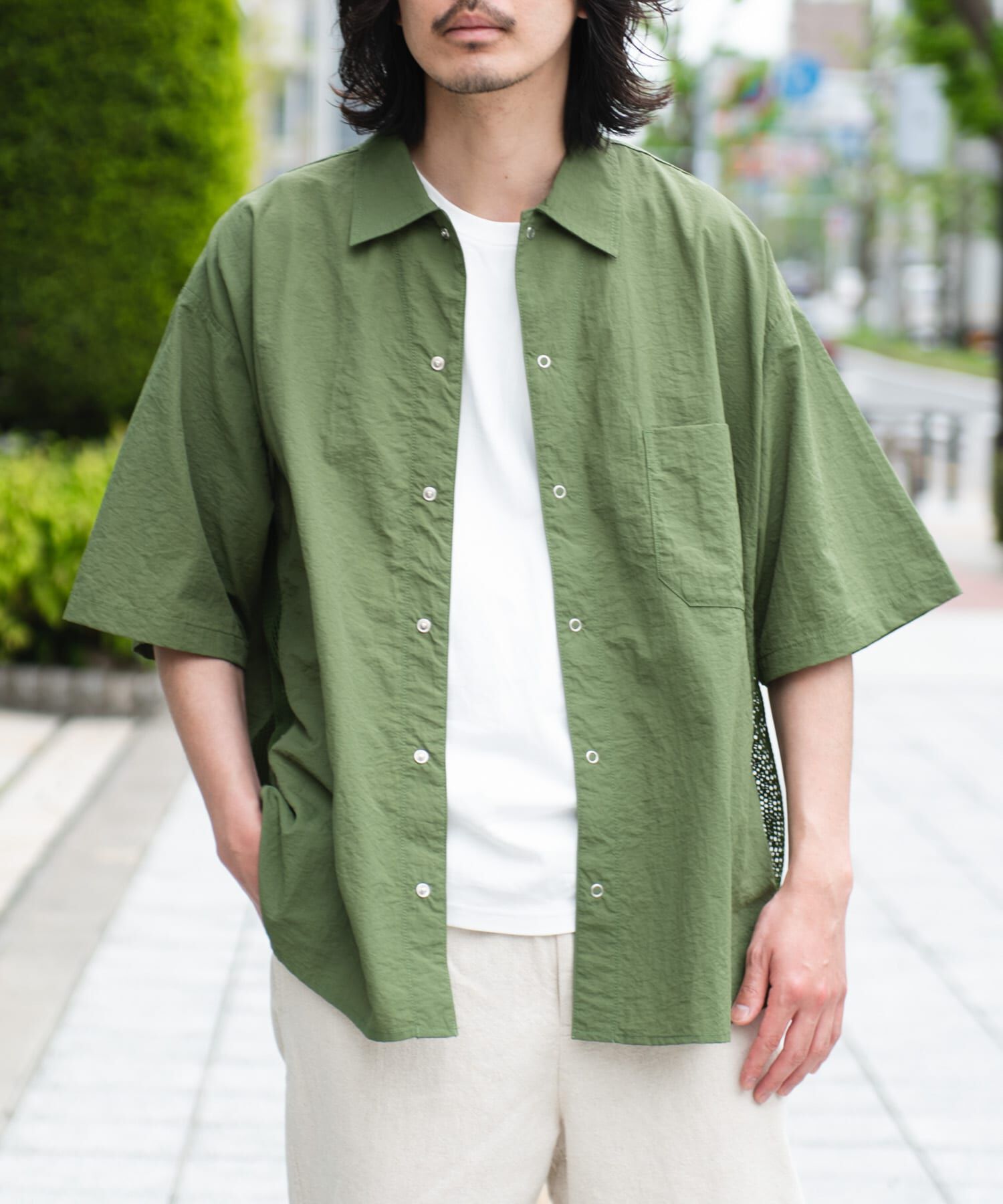 Sonny Label 「ARMY TWILL　Nylon OX Mesh H/S Shirts」|シャツ・ブラウス|