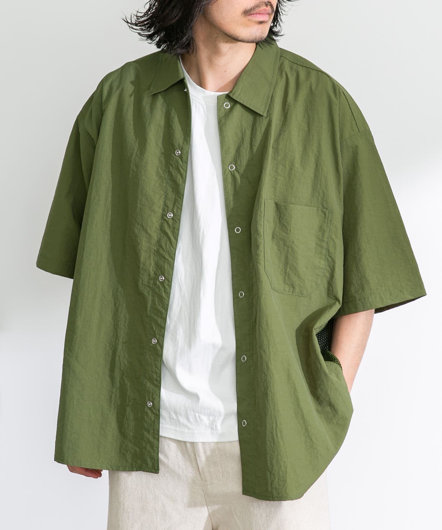 Sonny Label 「ARMY TWILL　Nylon OX Mesh H/S Shirts」|シャツ・ブラウス|