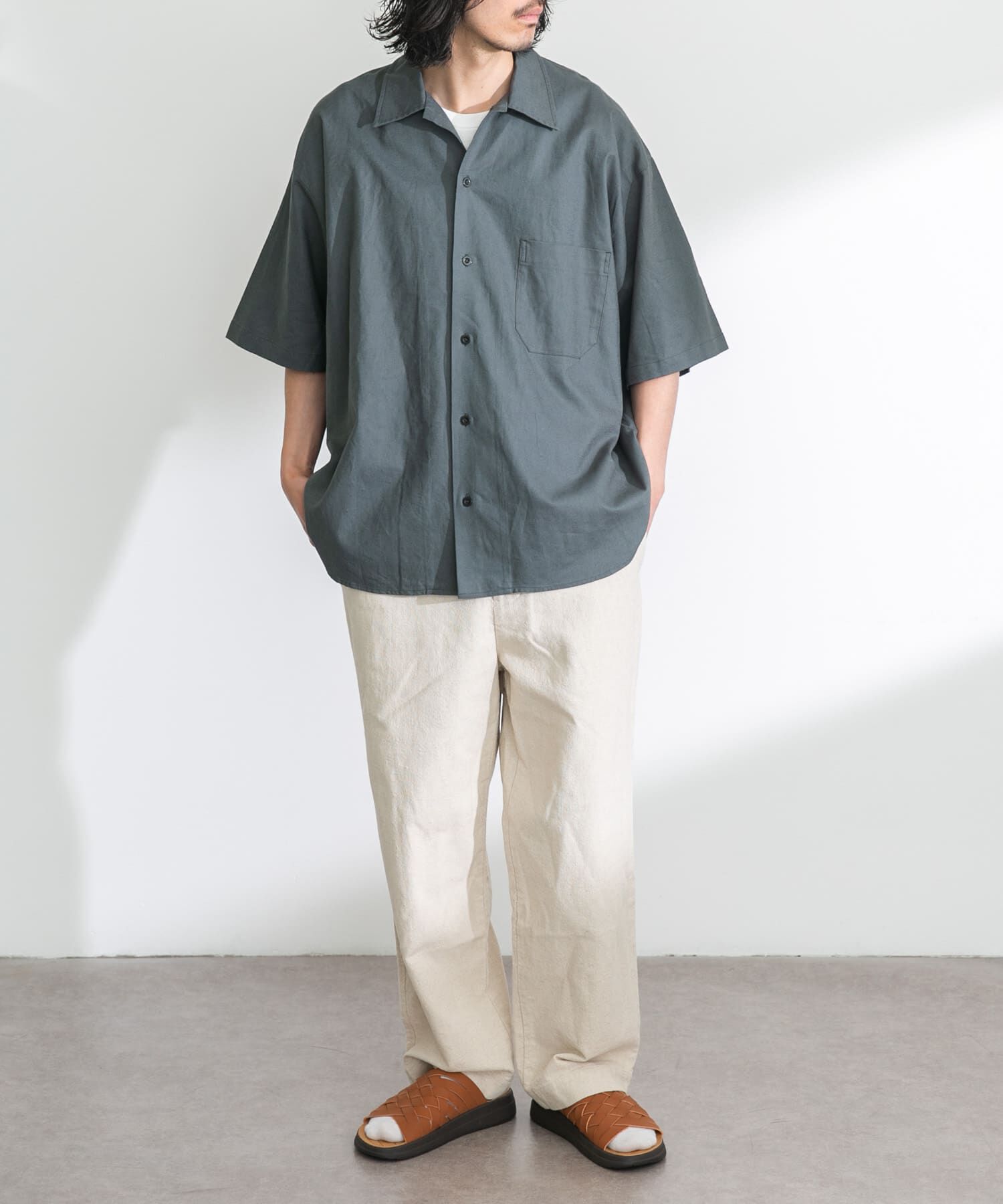 Sonny Label 「ARMY TWILL　Cotton Linen Slab Shirts」|シャツ・ブラウス|
