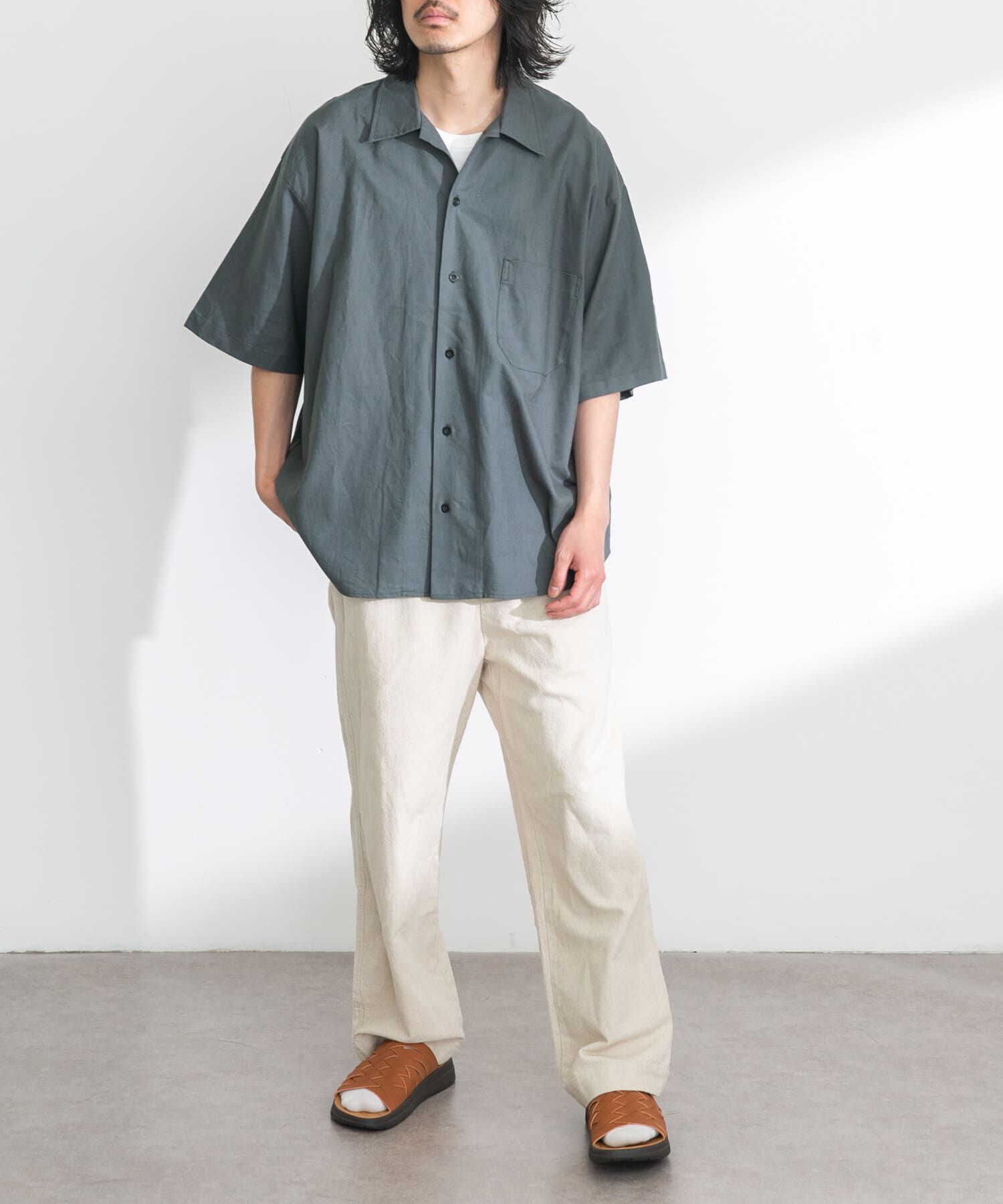 Sonny Label 「ARMY TWILL　Cotton Linen Slab Shirts」|シャツ・ブラウス|