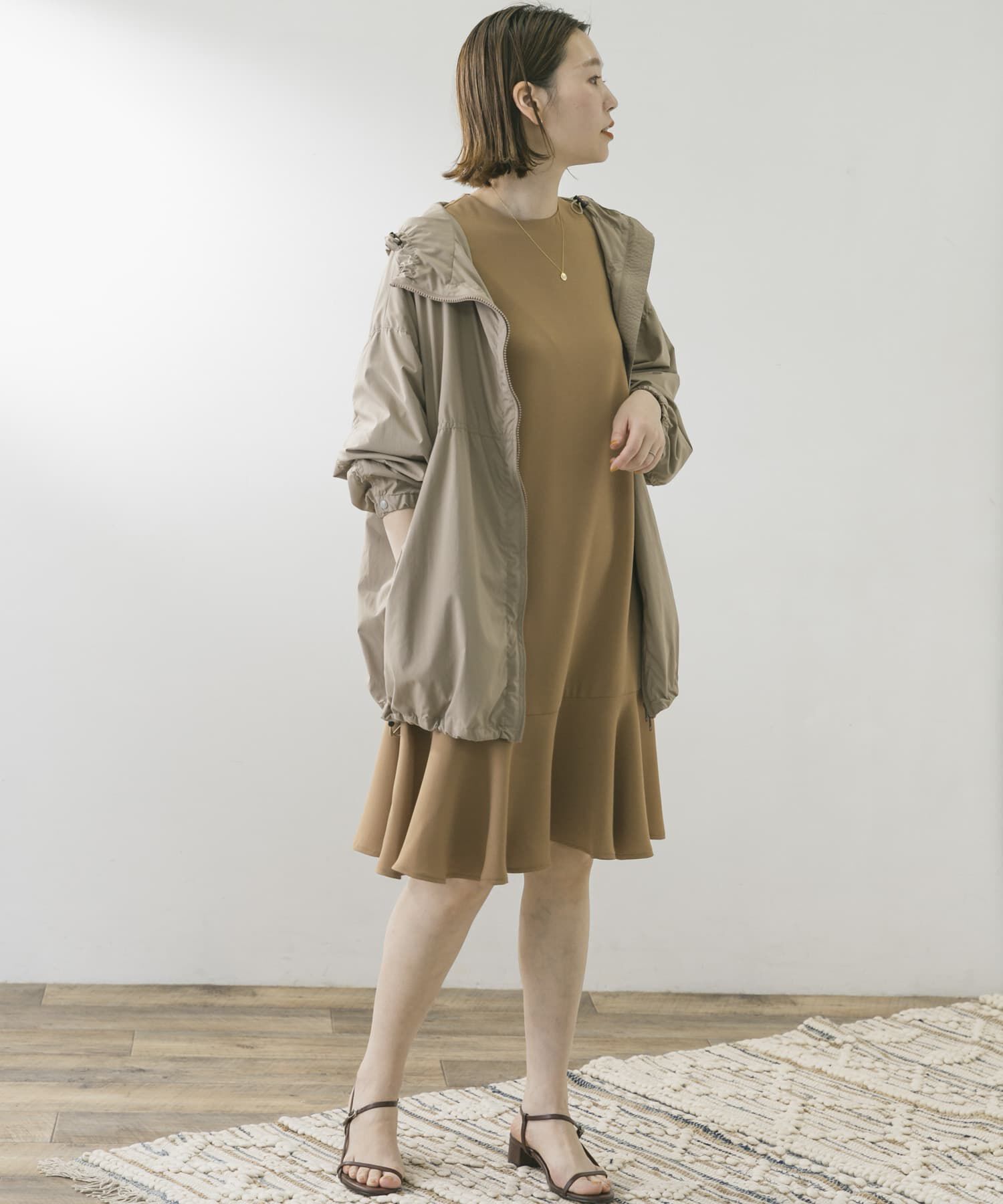 URBAN RESEARCH ROSSO「F by ROSSO　ジョーゼット裾フレアワンピース&there4;」|ワンピース|