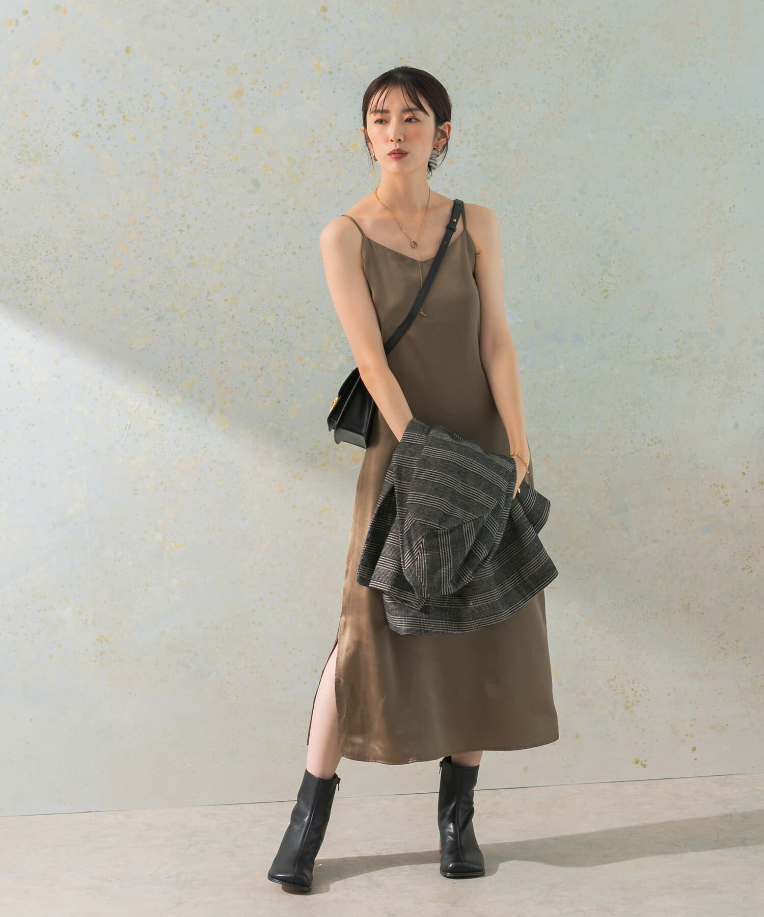 URBAN RESEARCH ROSSO「サテンキャミワンピース」|ワンピース|