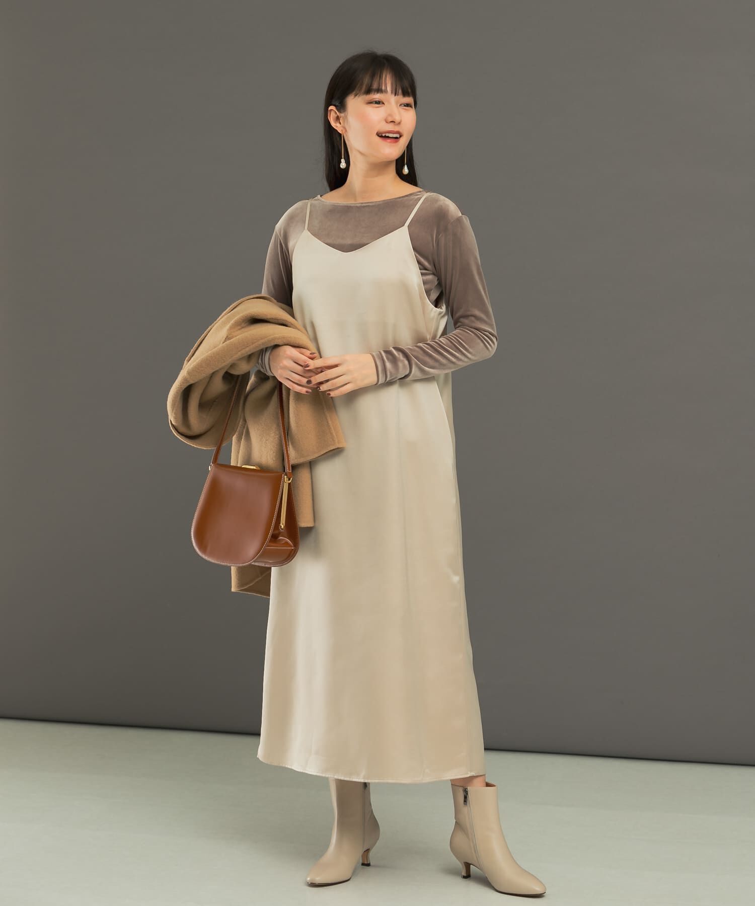 URBAN RESEARCH ROSSO「サテンキャミワンピース」|ワンピース|