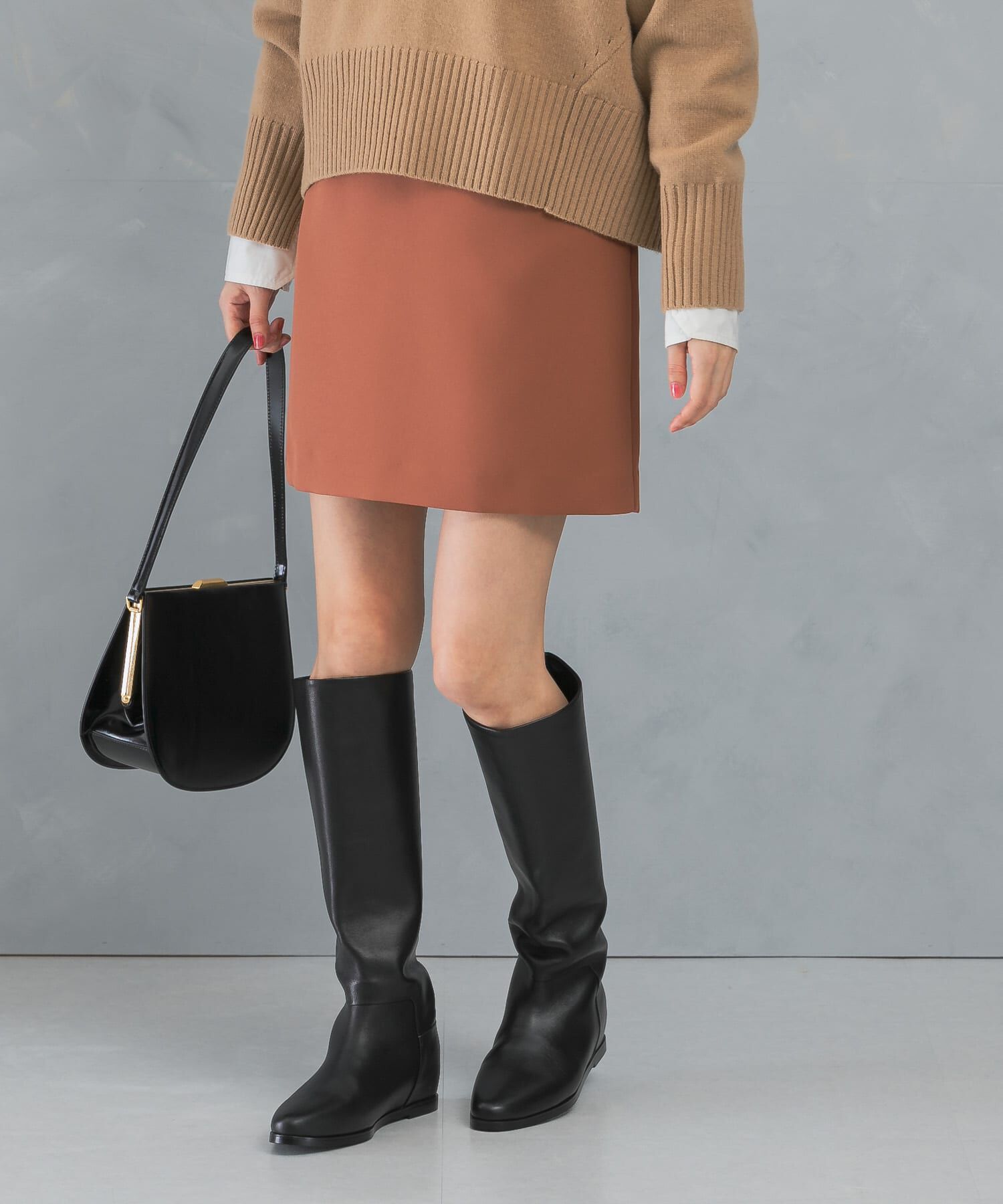 URBAN RESEARCH ROSSO「バックファスナーミニスカート」|スカート|ブラウン系その他