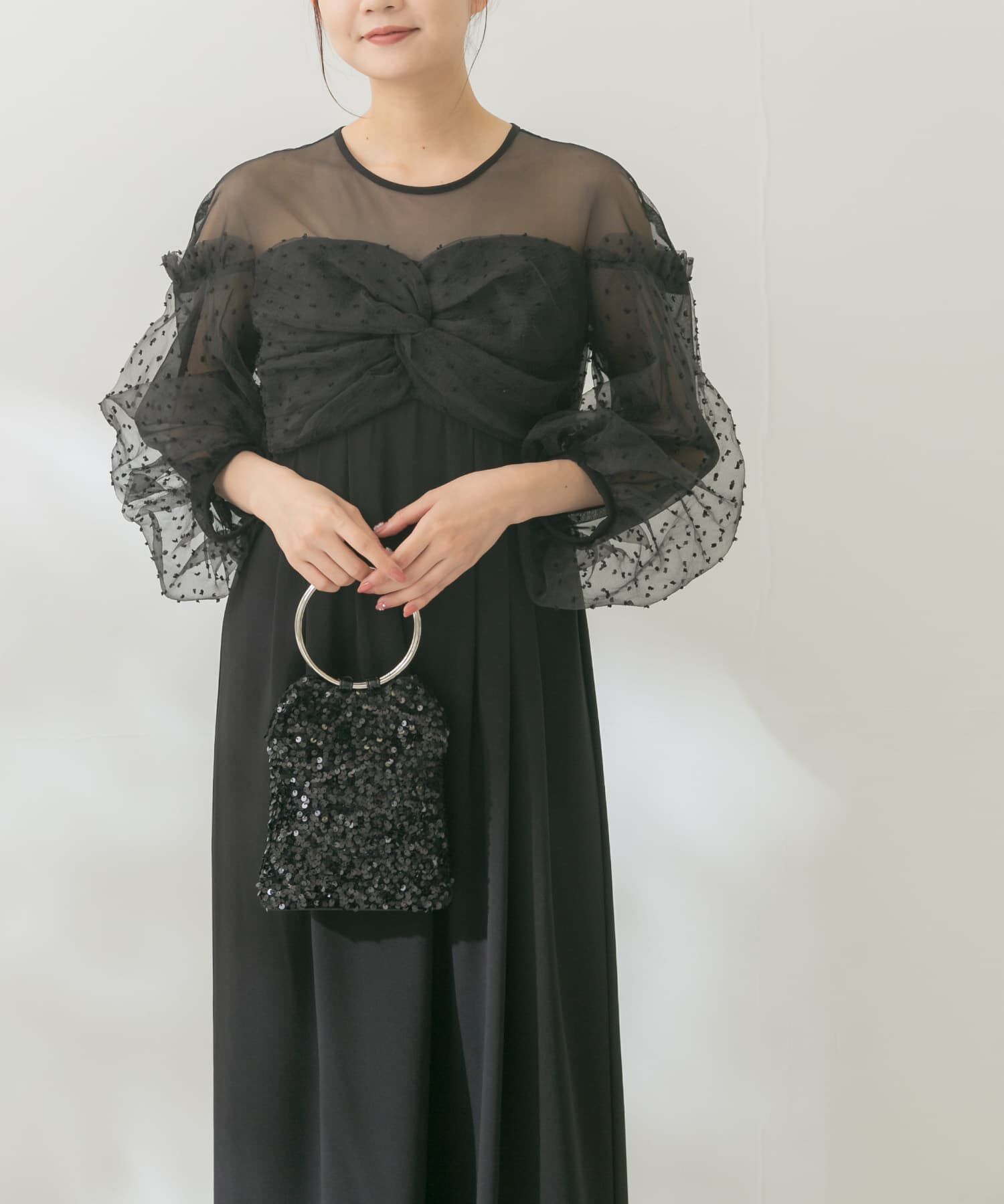 URBAN RESEARCH ROSSO「ドットオーガンドレス」|ワンピース|