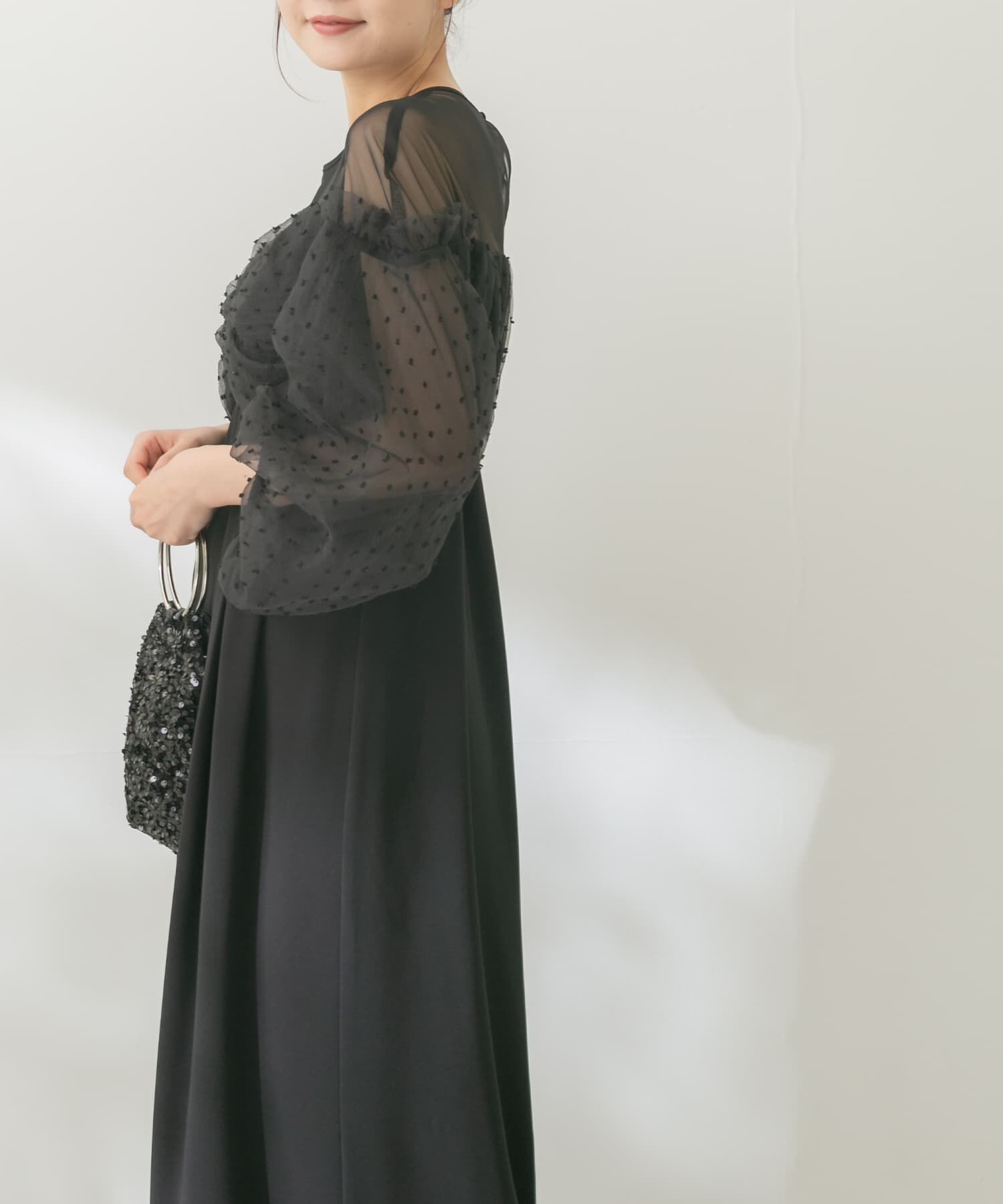 URBAN RESEARCH ROSSO「ドットオーガンドレス」|ワンピース|