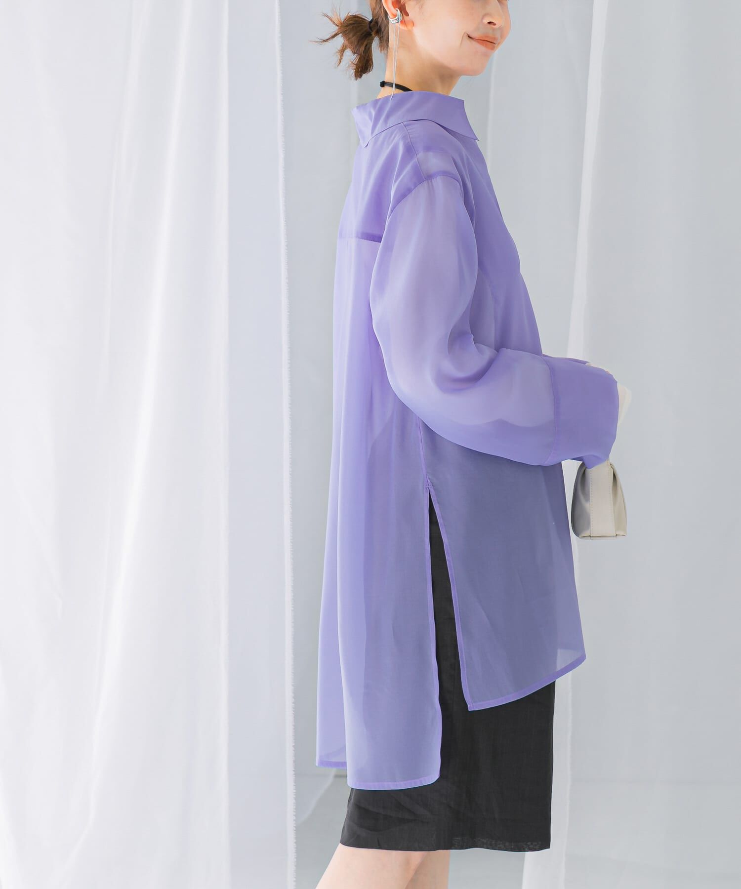 URBAN RESEARCH ROSSO「シアースキッパーロングシャツ」|シャツ・ブラウス|