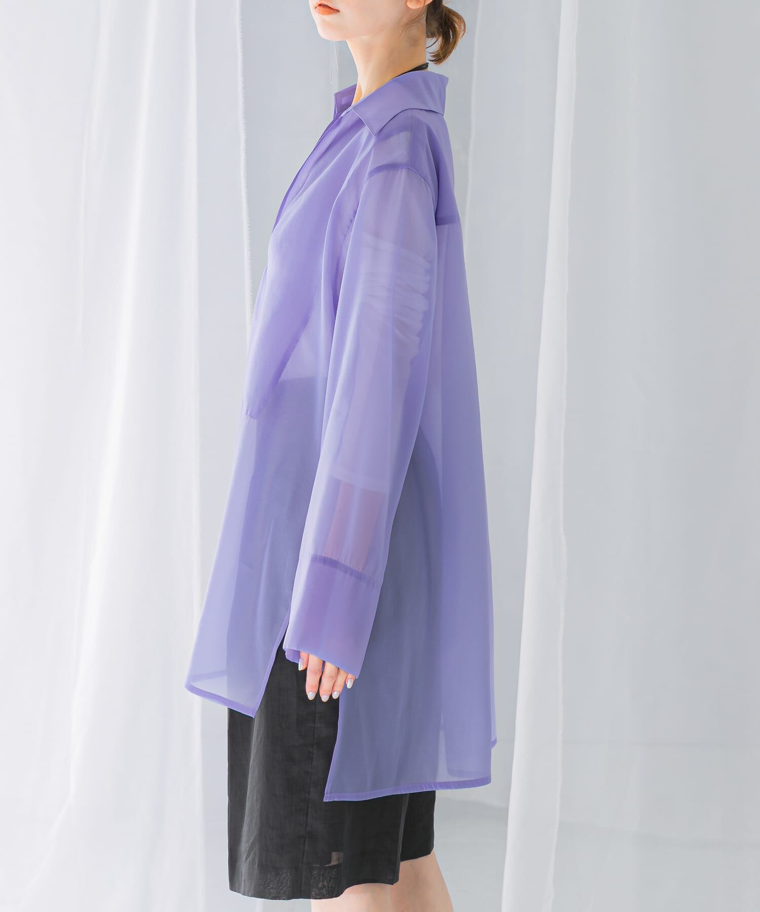 URBAN RESEARCH ROSSO「シアースキッパーロングシャツ」|シャツ・ブラウス|