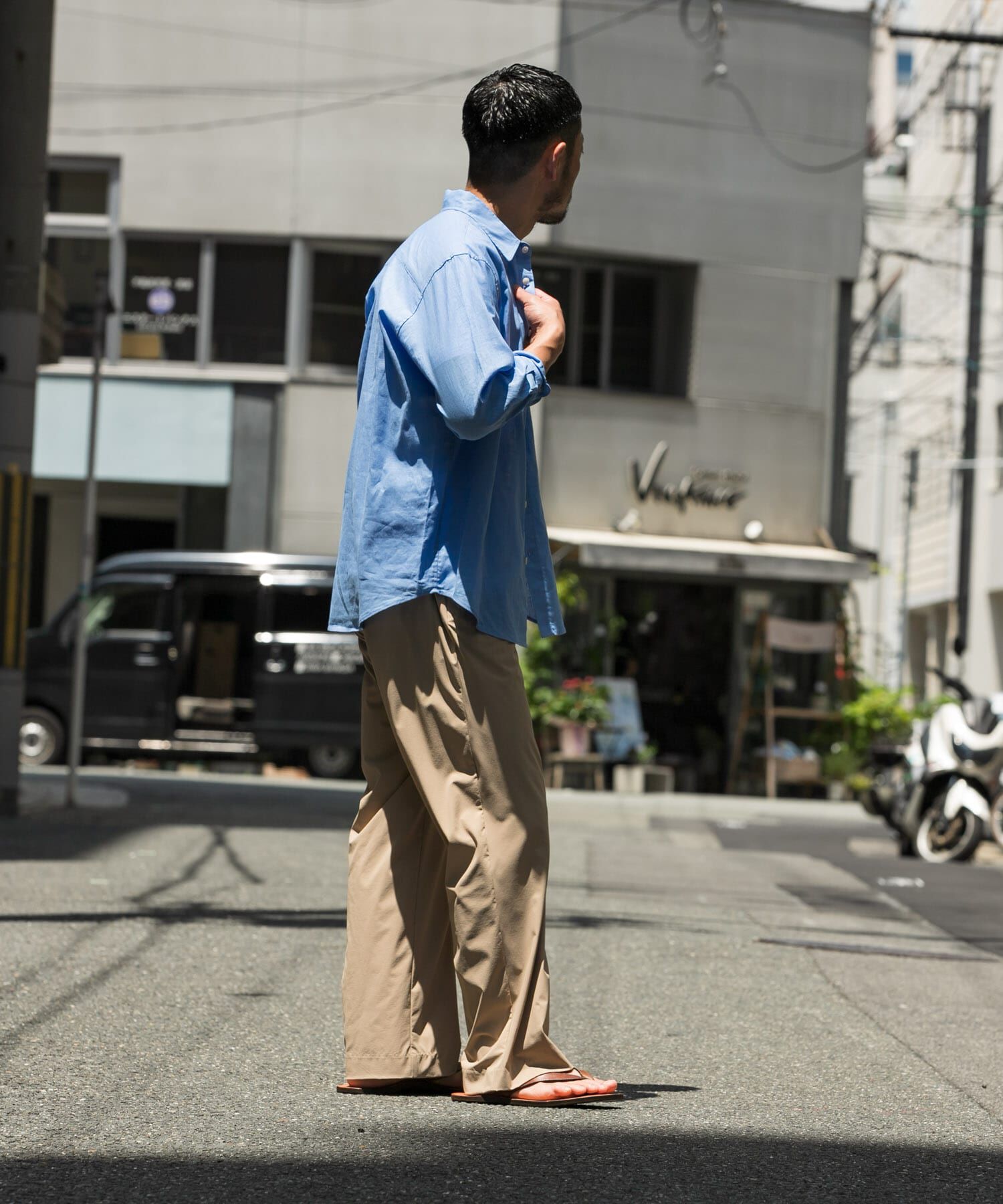 URBAN RESEARCH ROSSO「『XLサイズあり』リラックスコットンリネン7分袖シャツ」|シャツ・ブラウス|