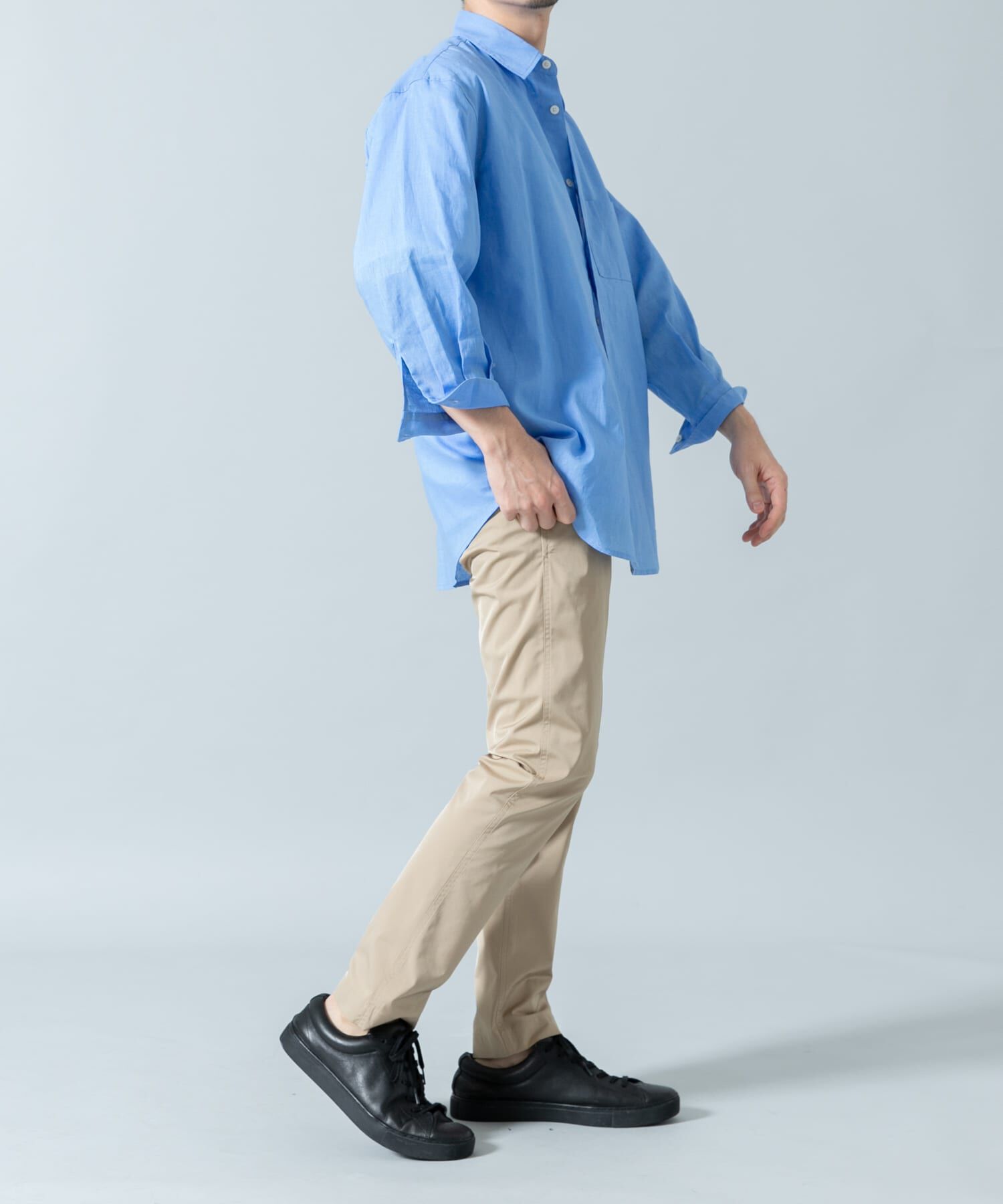 URBAN RESEARCH ROSSO「『XLサイズあり』リラックスコットンリネン7分袖シャツ」|シャツ・ブラウス|