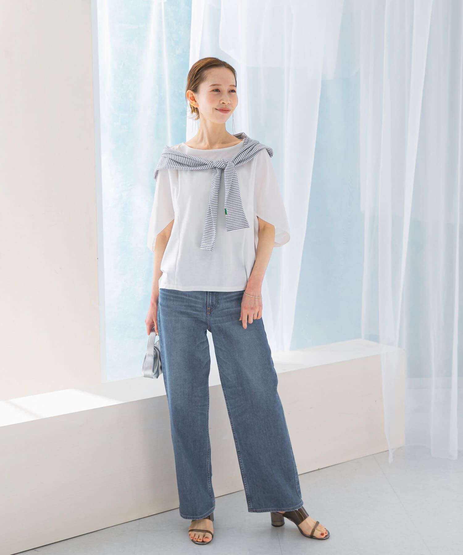 URBAN RESEARCH ROSSO「『一部WEB限定カラー』汗染防止5分袖ドルマンプルオーバー」|Tシャツ・カットソー|