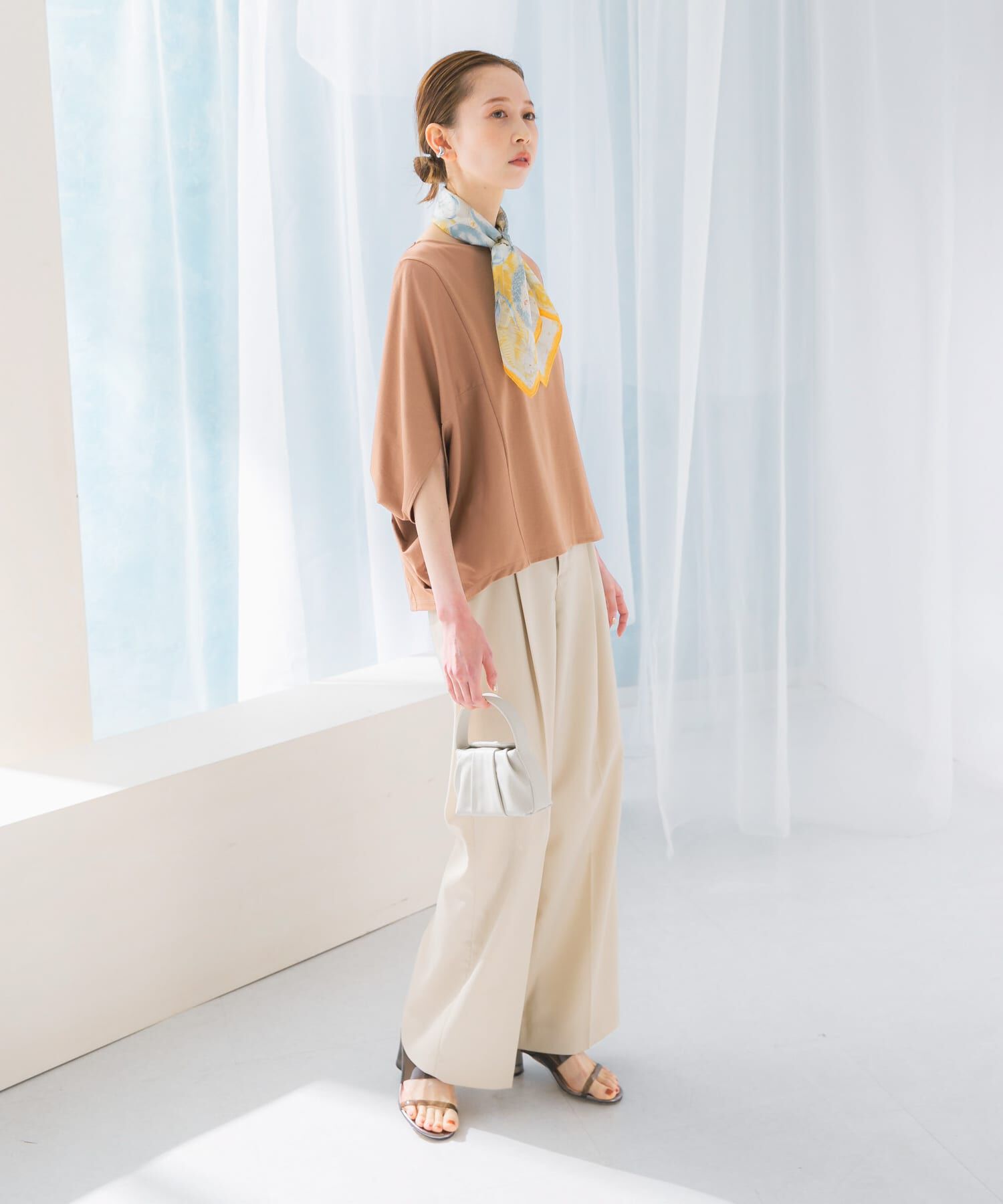 URBAN RESEARCH ROSSO「『一部WEB限定カラー』汗染防止5分袖ドルマンプルオーバー」|Tシャツ・カットソー|