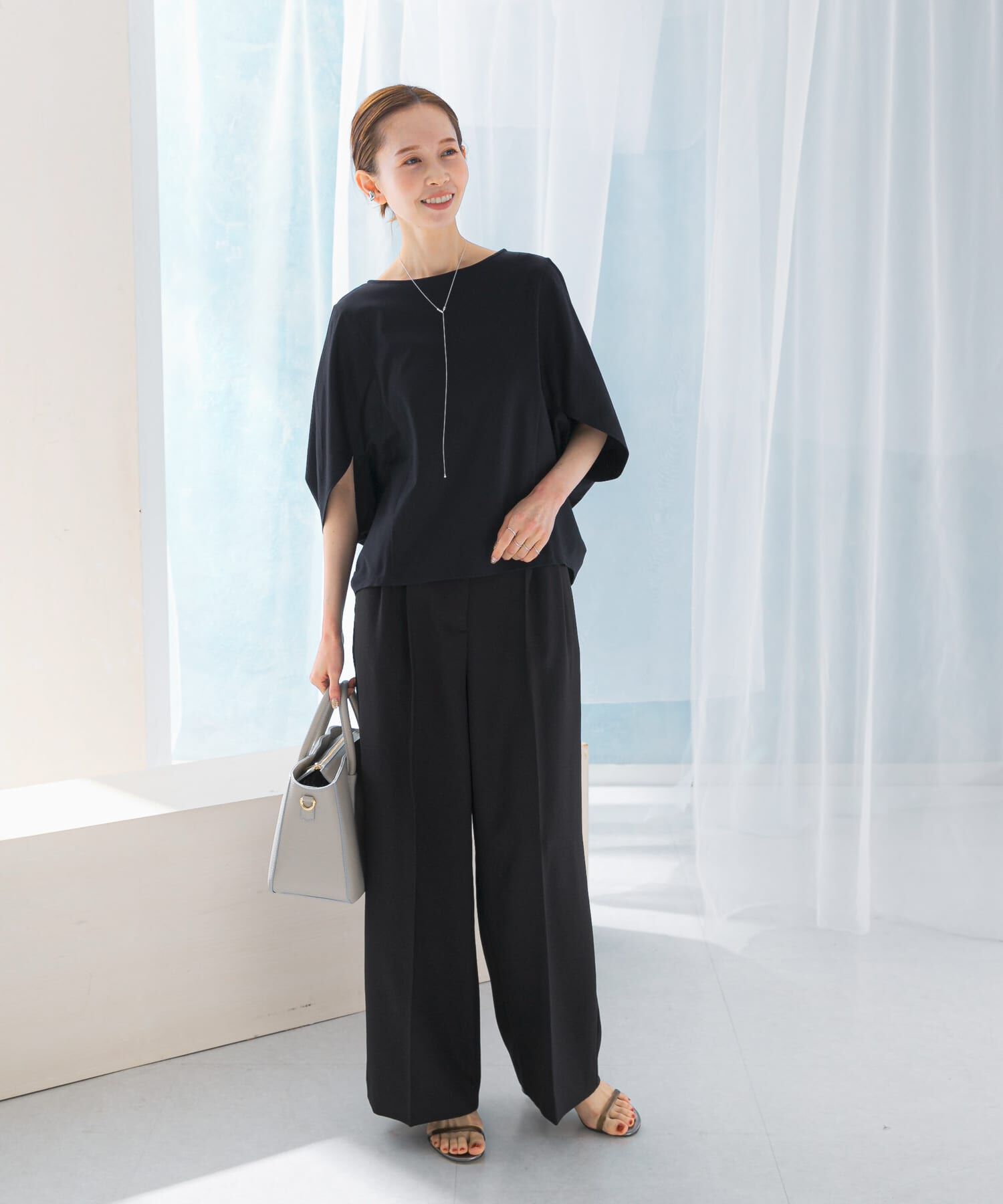 URBAN RESEARCH ROSSO「『一部WEB限定カラー』汗染防止5分袖ドルマンプルオーバー」|Tシャツ・カットソー|