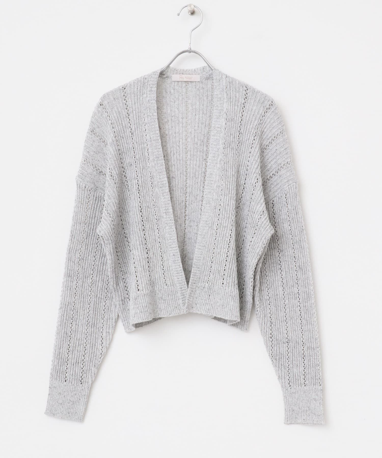 URBAN RESEARCH ROSSO「F by ROSSO　透かし編みショートカーディガン」|カーディガン|