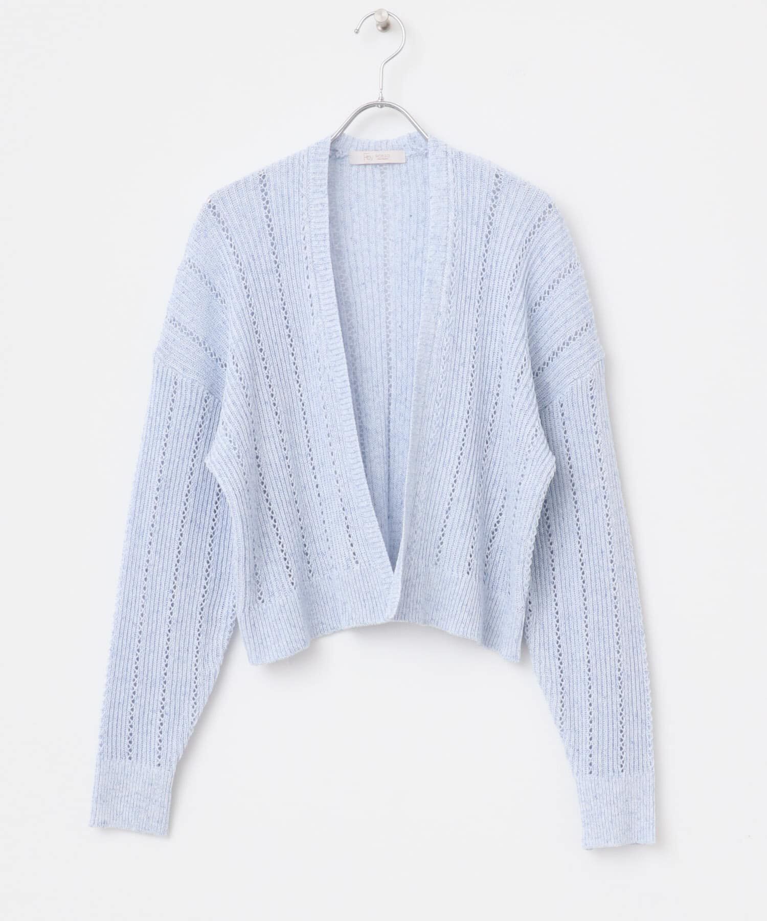 URBAN RESEARCH ROSSO「F by ROSSO　透かし編みショートカーディガン」|カーディガン|